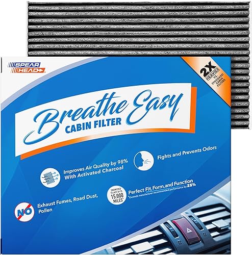 Miniatura 50 de Spearhead Odor Defense Breathe Easy - Filtro de cabina para AC y calentador Compatible con 300 2011-23, Challenger 2011-23, Charger 2011-23 como