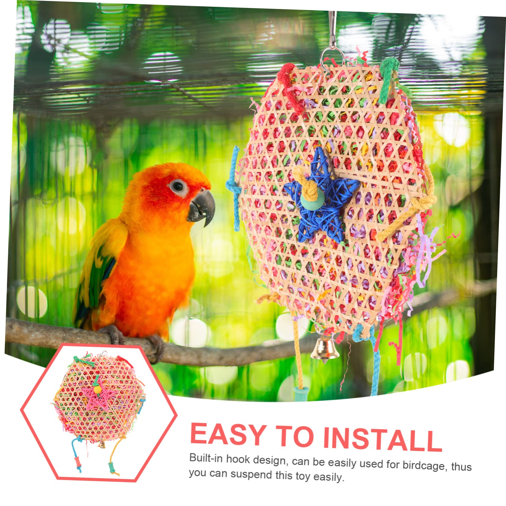 BESPORTBLE 6piezas Juguete Colgante para Perros y Aves Juguete Divertido y Resistentes para Masticar para Jaulas De Aves y Entretenimiento De Mascotas