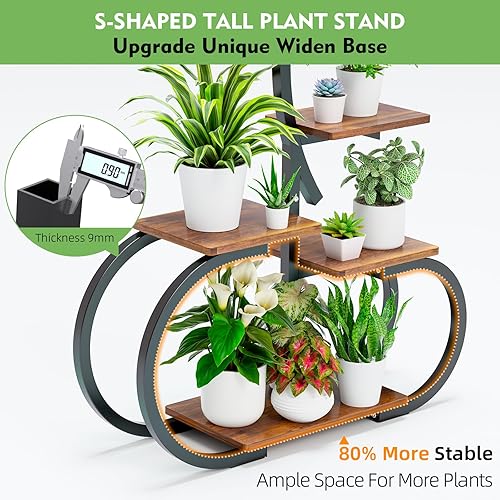 Miniatura 3 de Acnusik - Soporte para plantas de interior con luces de crecimiento, estante iluminado de 63" de altura para múltiples plantas, estante de plantas