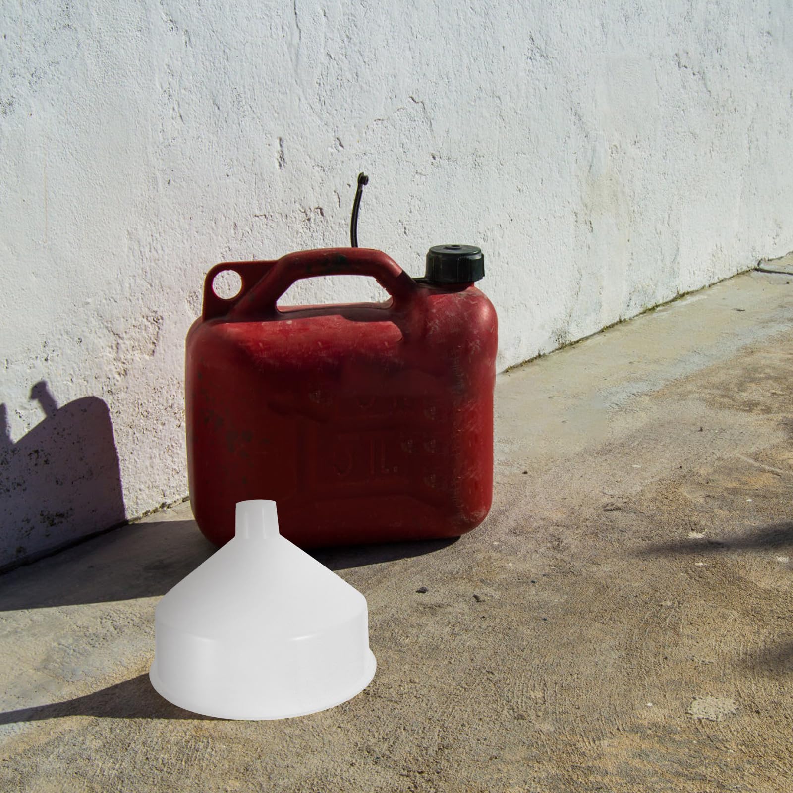 Embudo de Cocina de Boca Ancha Grande, Plástico Blanco, Uso Versátil
