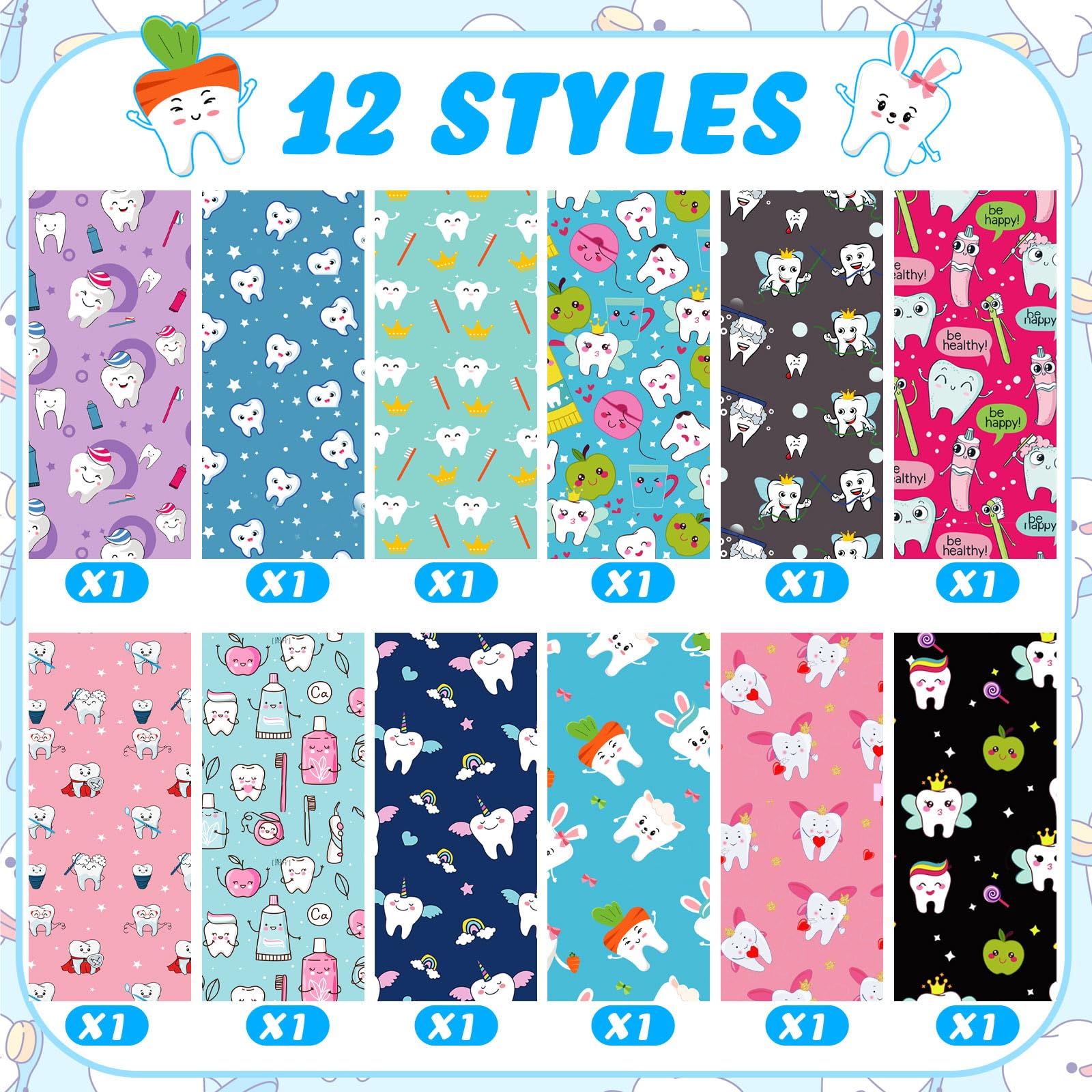 12 Pcs Teeth Ballpoint Pens Cute Teeth Themed Retractable Writing Pens Dentist Dental Assistant Gifts 1mm Black Ink — view 4