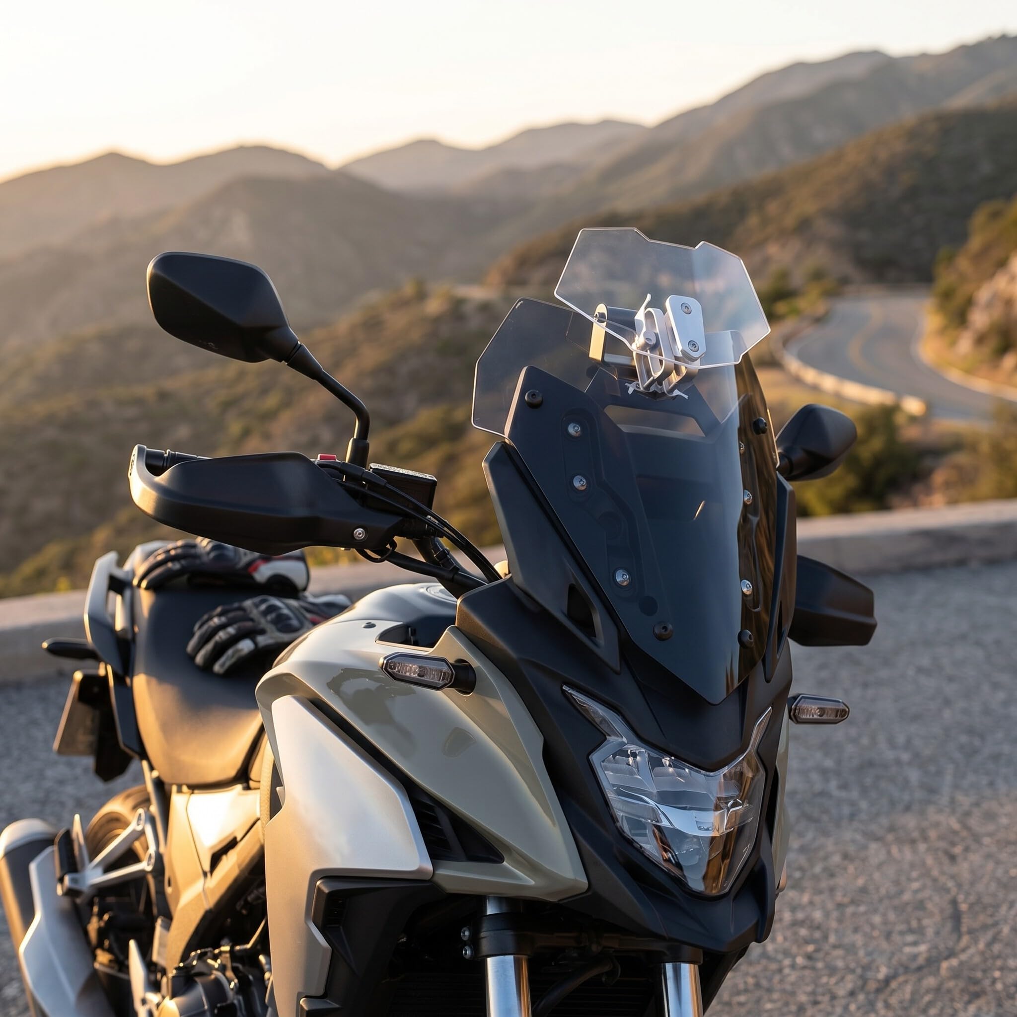 Fabater Estensione del Parabrezza per Moto, Clip Regolabile Rialzata in Acrilico Universale Sull'Estensione del Parabrezza del Deflettore del Estensione del Deflettore del