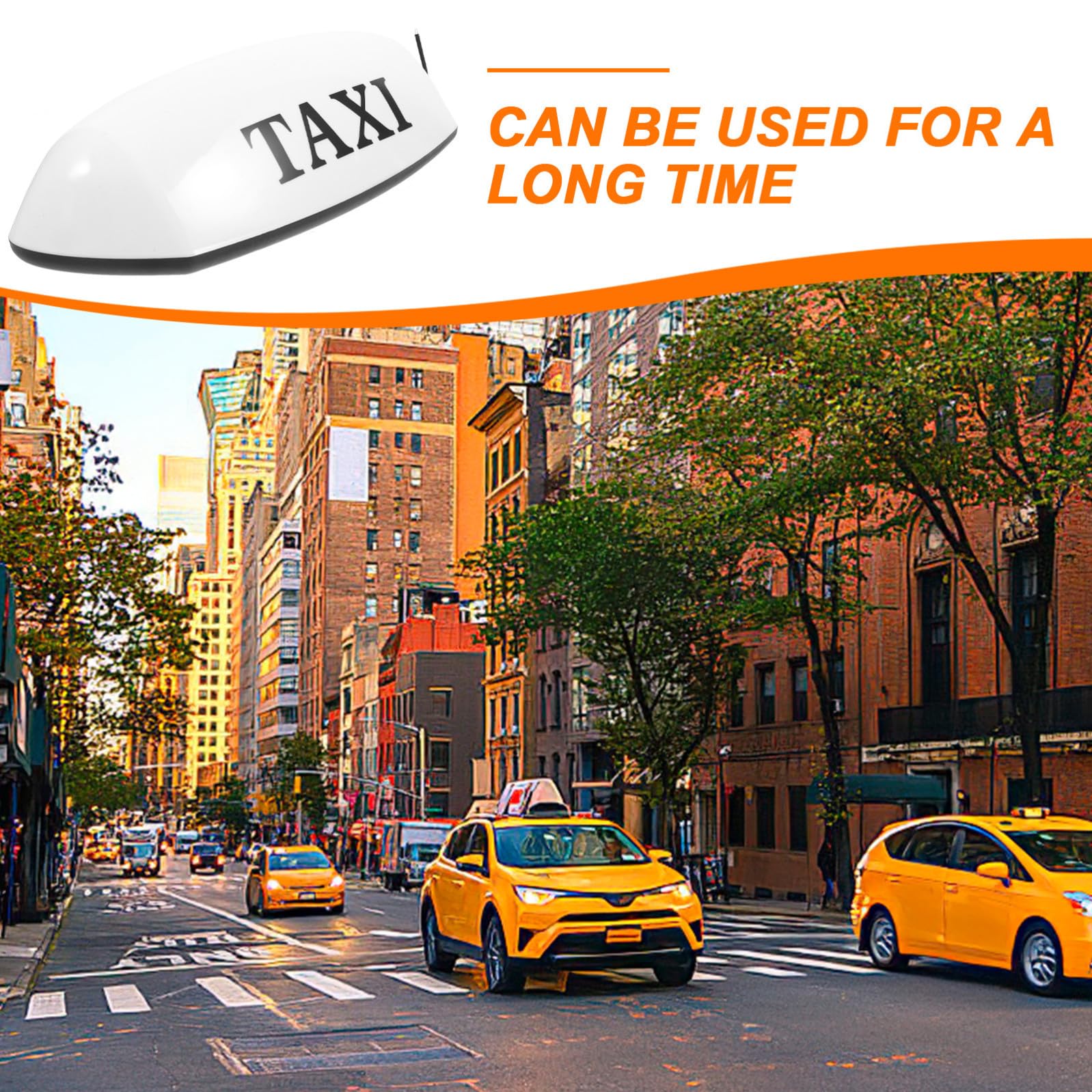 Ciieeo Lampada da Taxi Magnetica per Auto 12v Alta Luminosità e Materiale Pp Antiscossa per Guida Notturna Sicura e Visibile