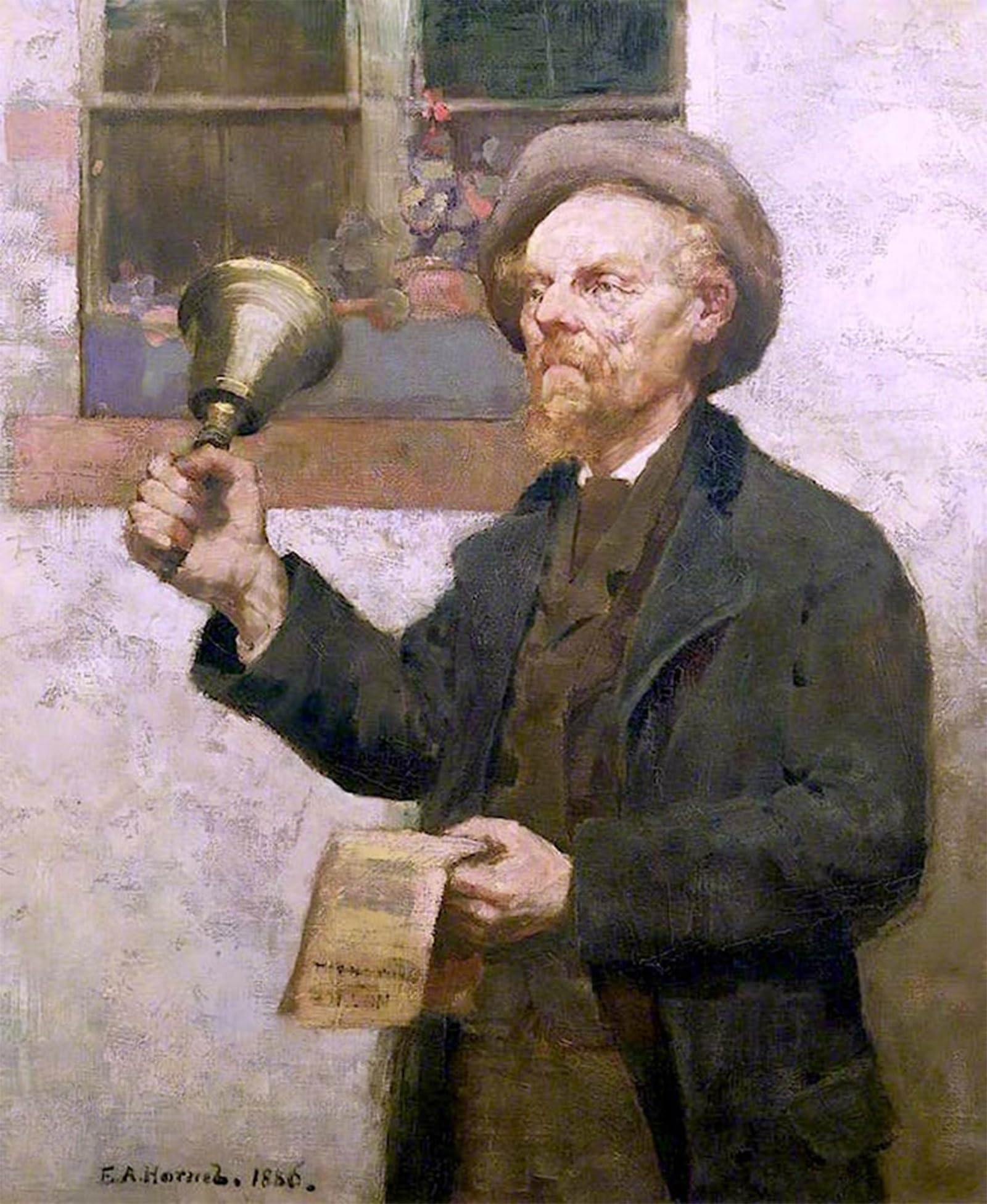 ARTXLXXBN Famous Painting Canvas Artwork Graffiti Print il fattorino Atkinson Hornel Portrait Canvas Image for Home Decor 60x90cm