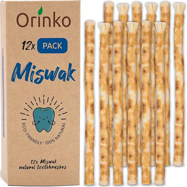Natural Siwak Sticks x12 - 100% Organic Toothbrush for Oral Hygiene
