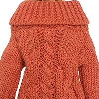 Vista 5 de BJDBUS Winter Turtleneck Sweater Clothes for 11.5 inch Girl Doll Accessories (Red Orange)