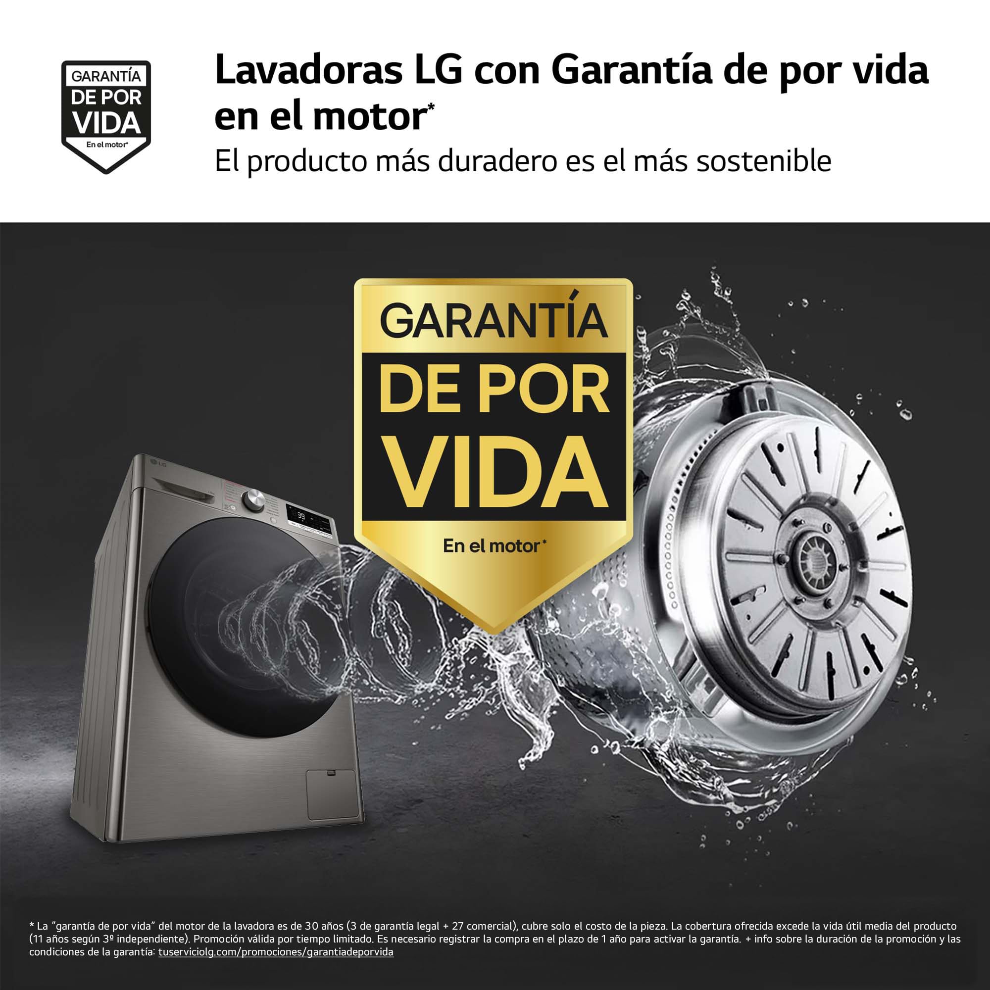 LG F4WR7010AGS - Lavadora Inteligente, 10kg, AI Direct Drive, 1400rpm, Carga Frontal, TurboWash 360º, Casificación A, Serie 700, Inox Grafito