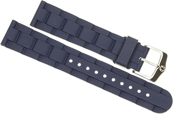 New 20mm Wenger Swiss Army Genuine Rubber Strap Blue Diver Watch Band 20 mm