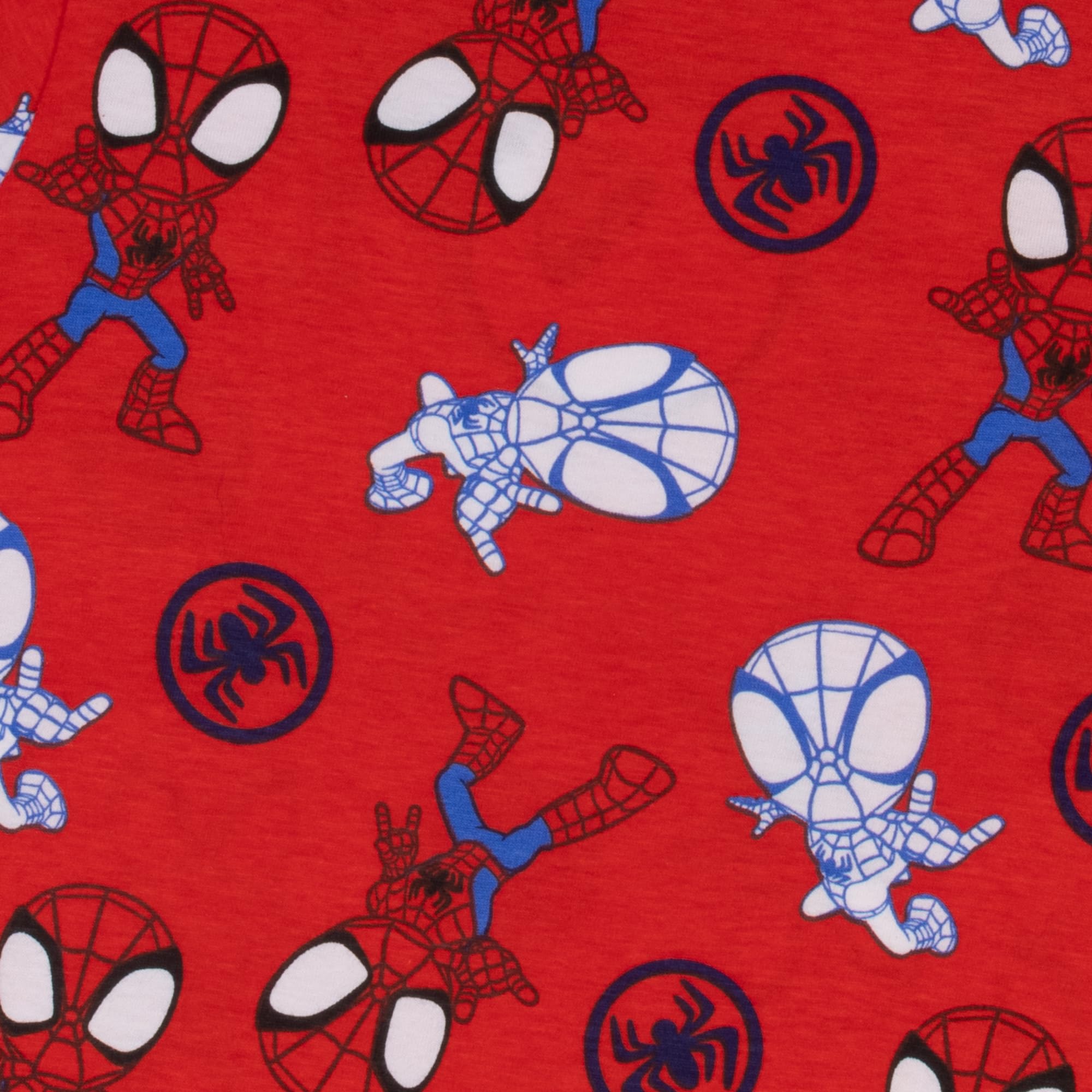 Marvel Press Spiderman Spidey e i Suoi Fantastici Amici, Confezione da 2, Cotone Pigiama a Maniche Lunghe, Red/Blue, Rosso