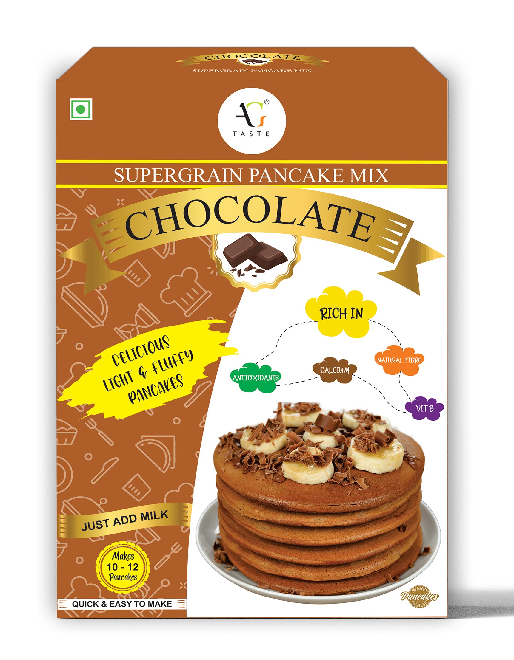 AG Taste – Supergrains Healthy Pancake Mix | Chocolate | No Maida | No White Sugar | 250g (B09CYW8HLQ) Amazon Price History, Amazon Price Tracker