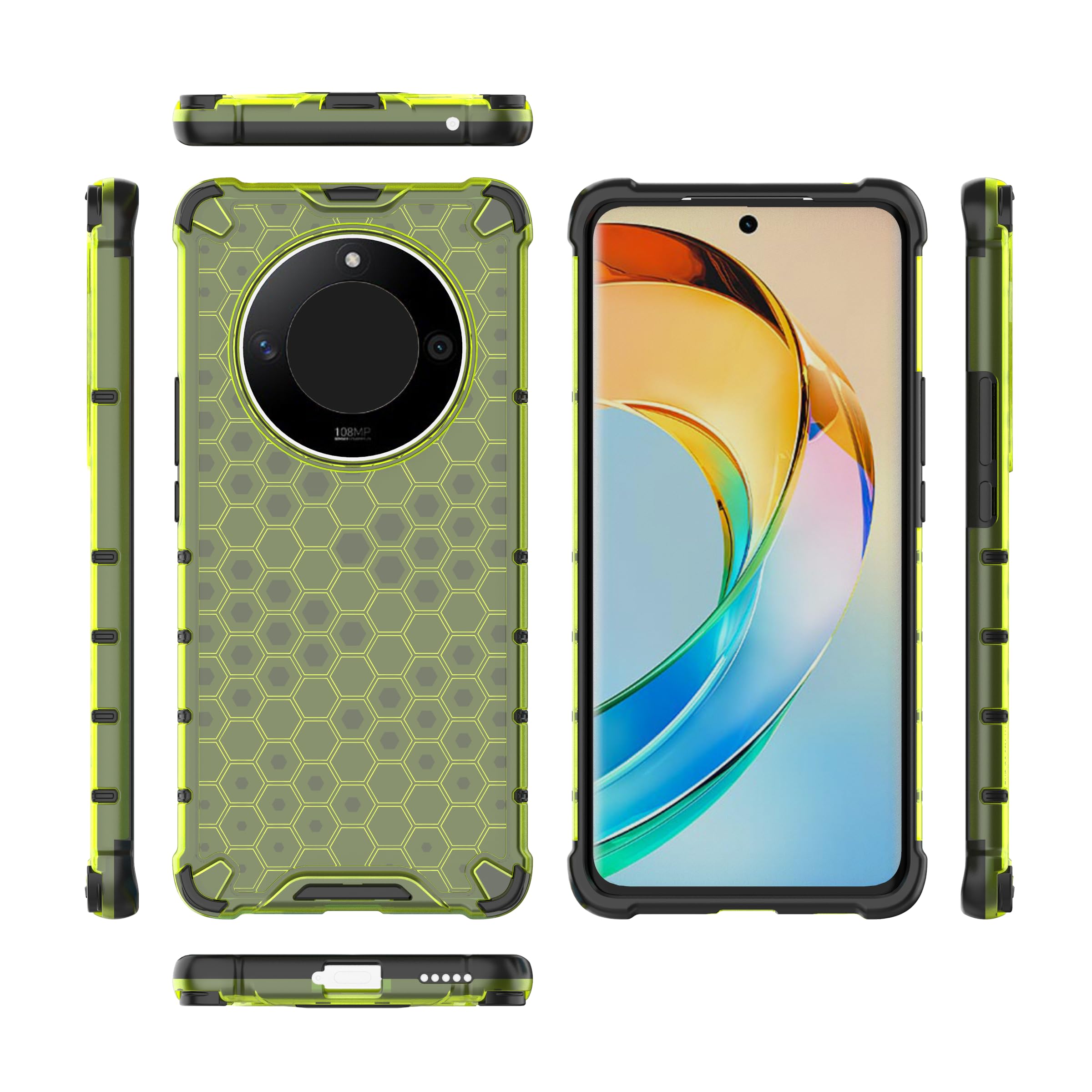 Pzwoxukhov Compatible with Honor X9B 5G / X50 5G / X50 GT 5G Case Cover,Compatible with Honor Magic 6 Lite 5G Honeycomb Anti-Drop Shock-Absorbing Case