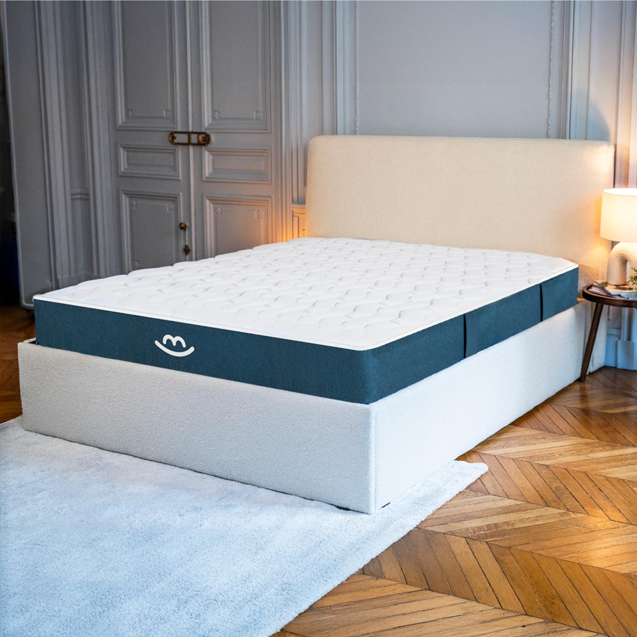 Morphea France – Matelas Mila 140x190 cm – Épaisseur 22 cm – Ressorts ensachés & Mousse Multicouche – 7 Zones ergonomiques – Soutien mi-​Ferme – Respirant & Durable – Fabrication Europe