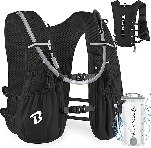 Vista 24 de Chaleco de Hidratación Mochila para Correr para Hombres Mujeres, Mochila de Hidratación Ligera de 5L para Correr, Chaleco de Hidratación para Gris