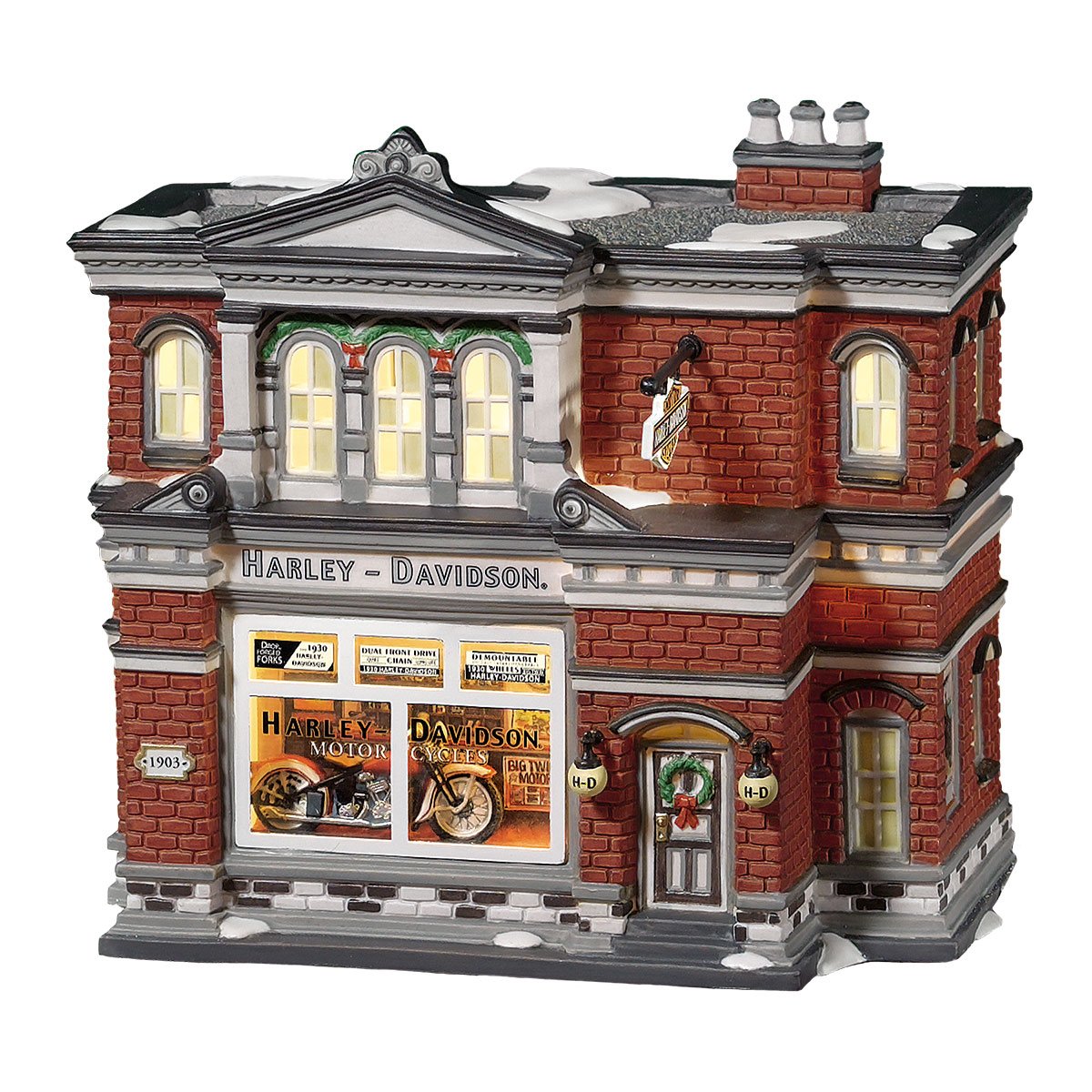 DEPARTMENT56　ハーレーダビッドソンショップ　クリスマスライト Amazon.com: Department 56 Harley-Davidson City Dealership : Home