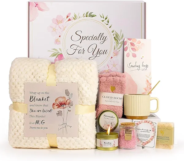 Self Care Gifts for Women Get Well Soon Gifts,Thinking of You Care Package Sympathy/Birthday Gift Baskets Inspirational Hug in a Box Gifts for Women,Mom,Her,Wife,Friend,Grandma