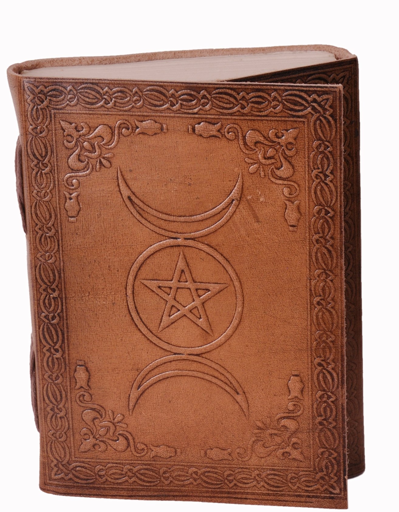 Purpledip Leather Journal (Diary Notebook) 'Insha Allah': Handmade Paper In Leather Cover For Corporate Gift or Personal Memoir (11321) - Image 3