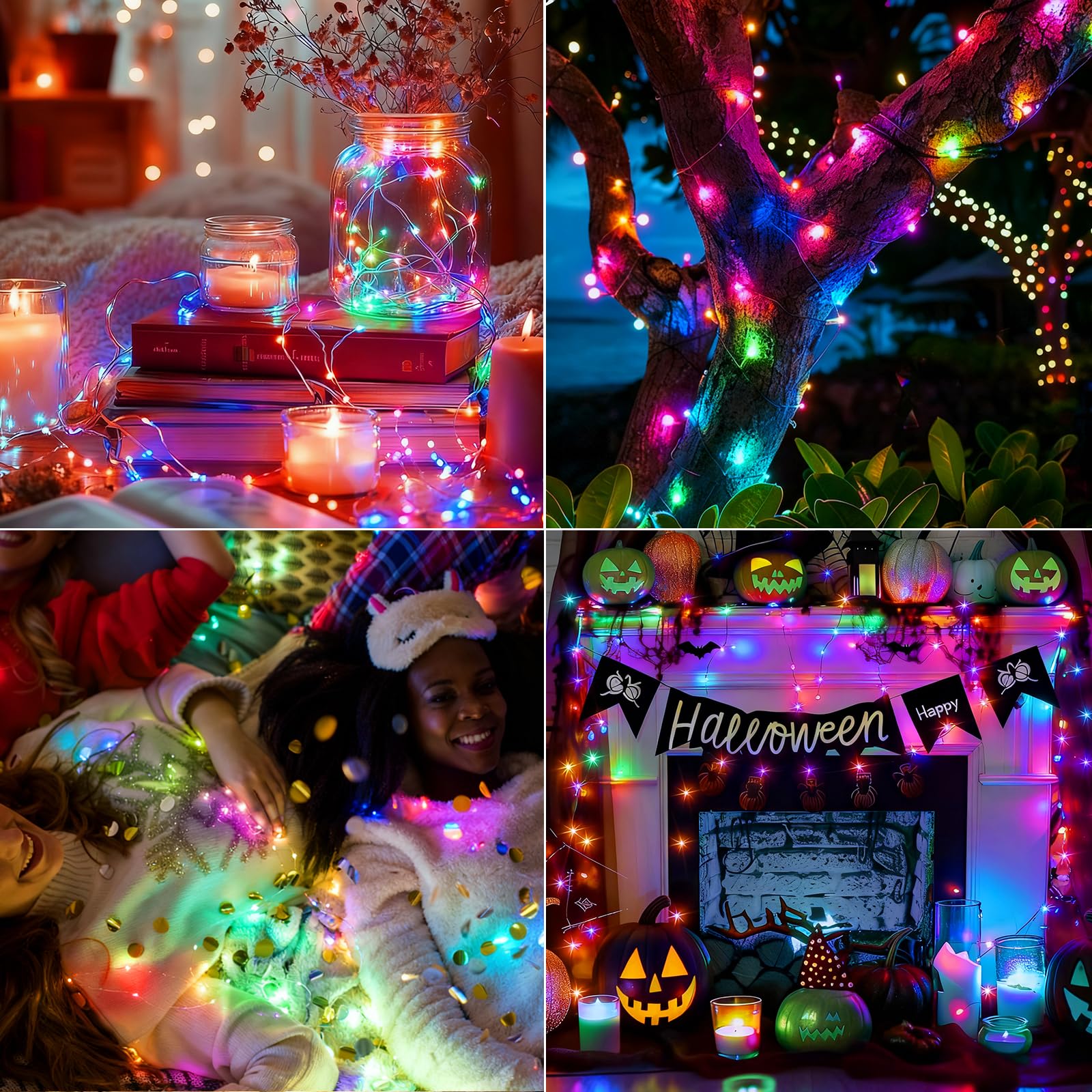 Silberdraht Lichterkette Wasserfest, batteriebetrieben, 180 cm, 20 LEDs, Knicklicht, Sternenmond, Lichter zum Selbermachen, Weihnachten, Hochzeit, Party