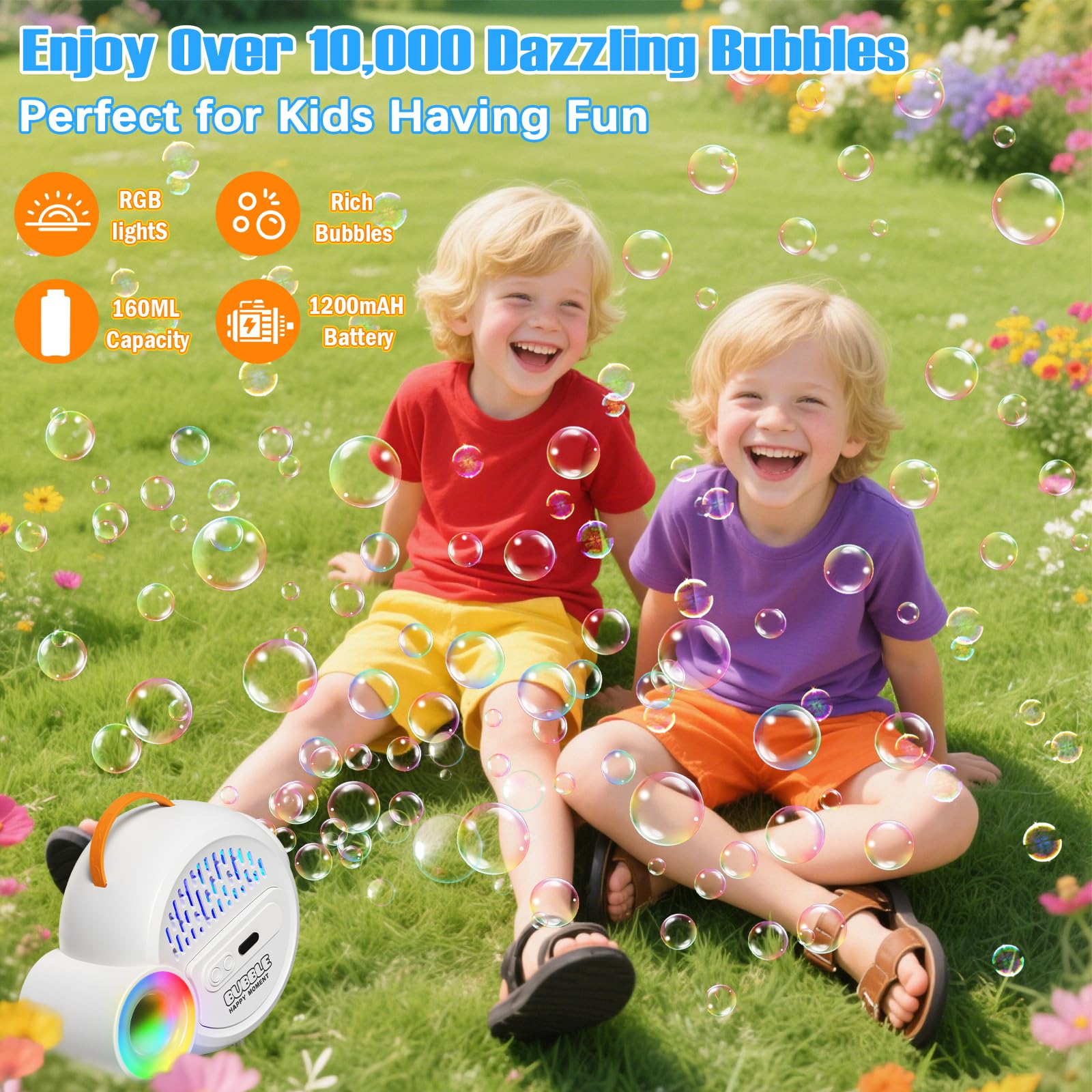 Machine à Bulles Avec Télécommande Et Lumières RGB – Rechargeable – Ambiance Toy Story