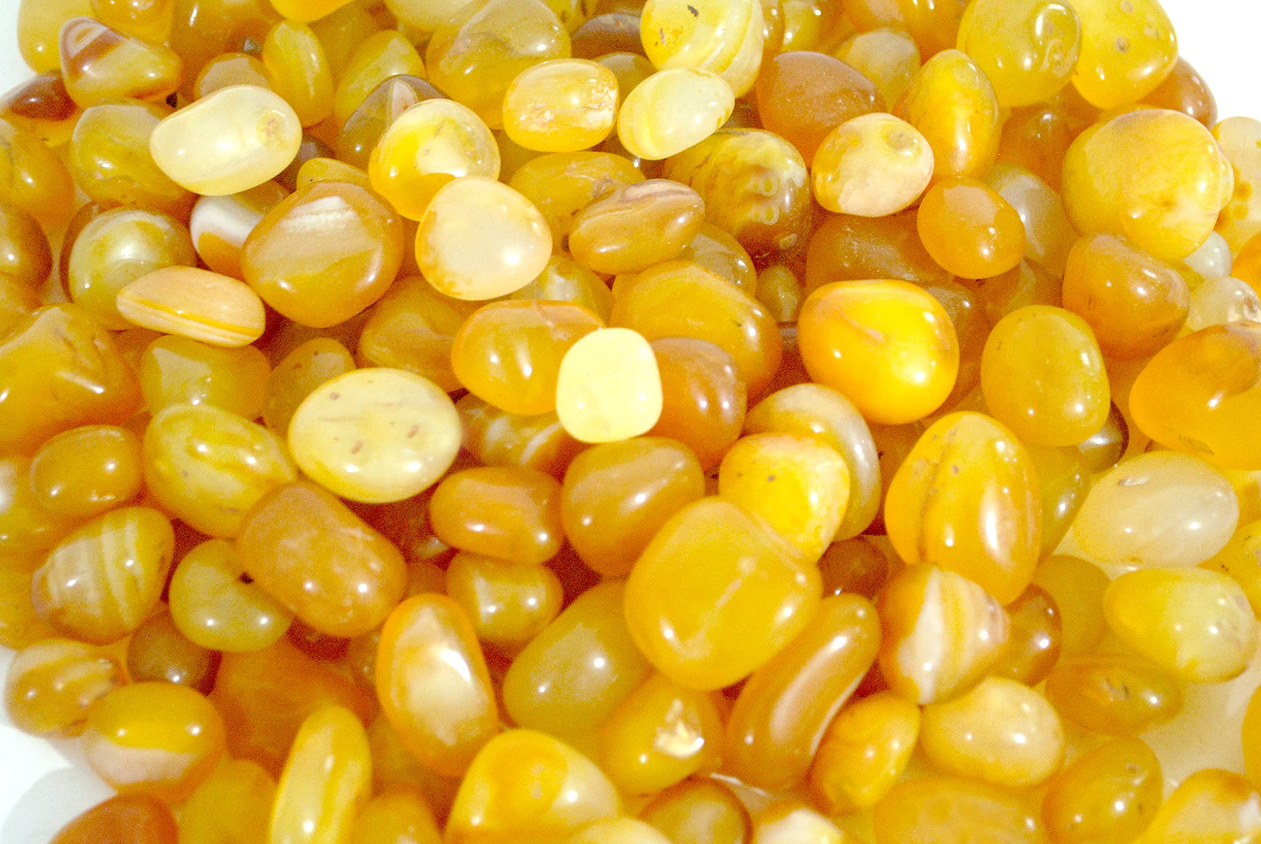 2 Kg Yellow Pebbles Stones for Decoration, Table Home Decor - Decorative Stones and Pebbles Vase Fillers (2 Kg, Yellow Onyx)