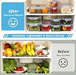 8 Conditionner des contenants de préparation de repas en verre avec lids, contenants pour la conservation des aliments en verre, contenant de repas hermétiques pour micro-ondes, four, congélateur et lave-vaisselle BPA Gratuit (bleu)