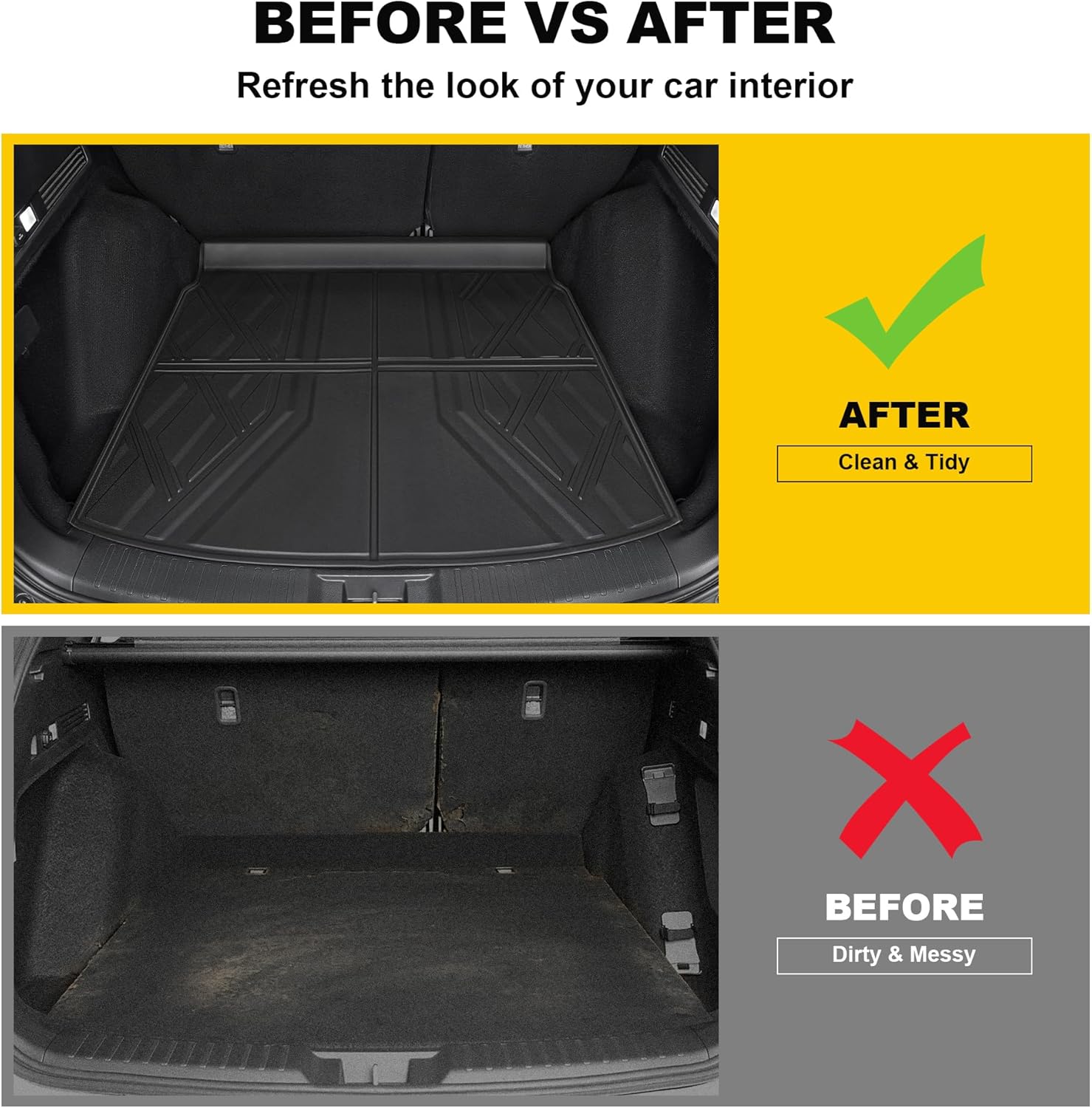 Floor Mats & Cargo Liner Fit for Honda CRV 2023-2025 2026 All Models (Include Hybrid) - Custom Fit All Weather Floor Liners & Trunk Mat (Upper Deck) 2025 CR-V Accessories Full Set Car Mats - Image 7