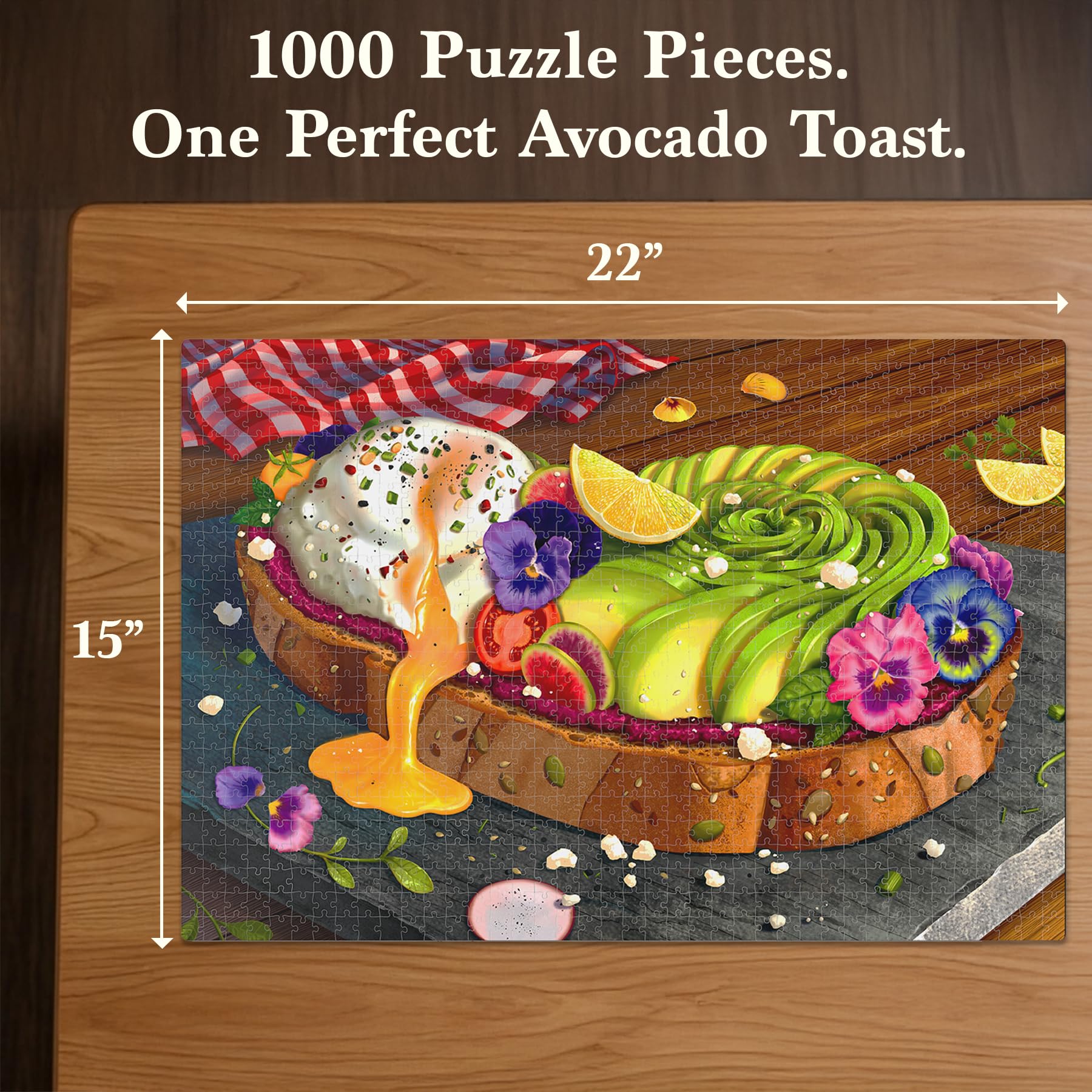 Avocado Toast Jigsaw Puzzle 1000 Pieces -2