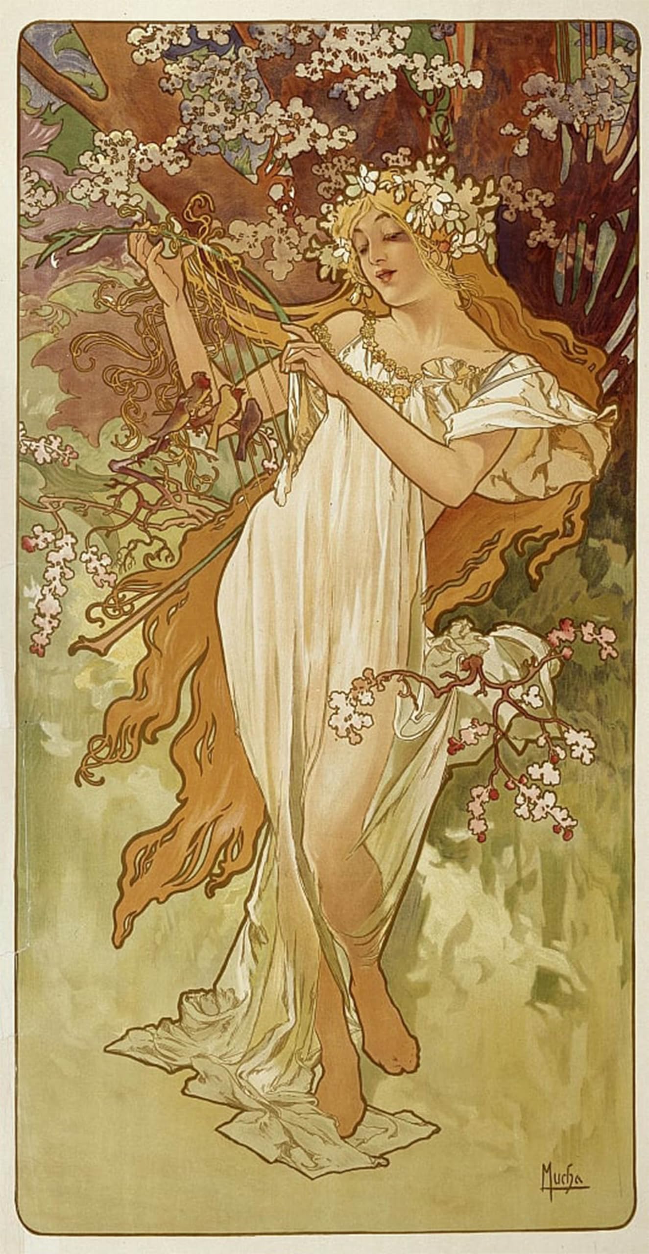POSTERIIk Vintage Art Print Images Pictures Print the Introduction of the Slavonic Liturgy by Alphonse Mucha Modern Colour Posters for Office Home Decor 60x90cm