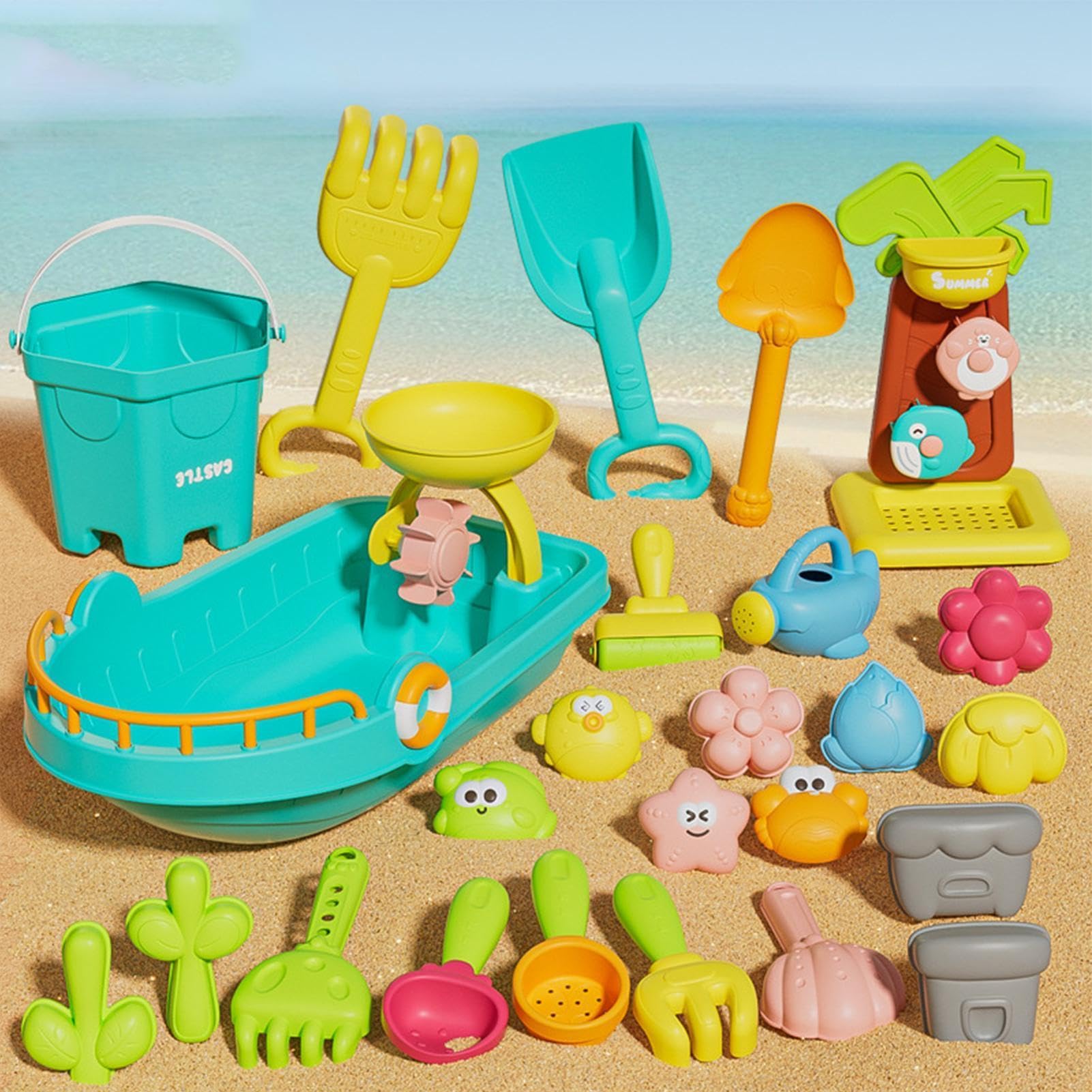 Sandkasten-Spielzeug 25-teiliges lustiges Grab- und Erkundungswerkzeug | Strandspielzeuge Für den Outdoor-Bereich, Außenbereich, Schwimmbecken, Wasser, Schwimmen, Tauchen, Sommerurlaub,