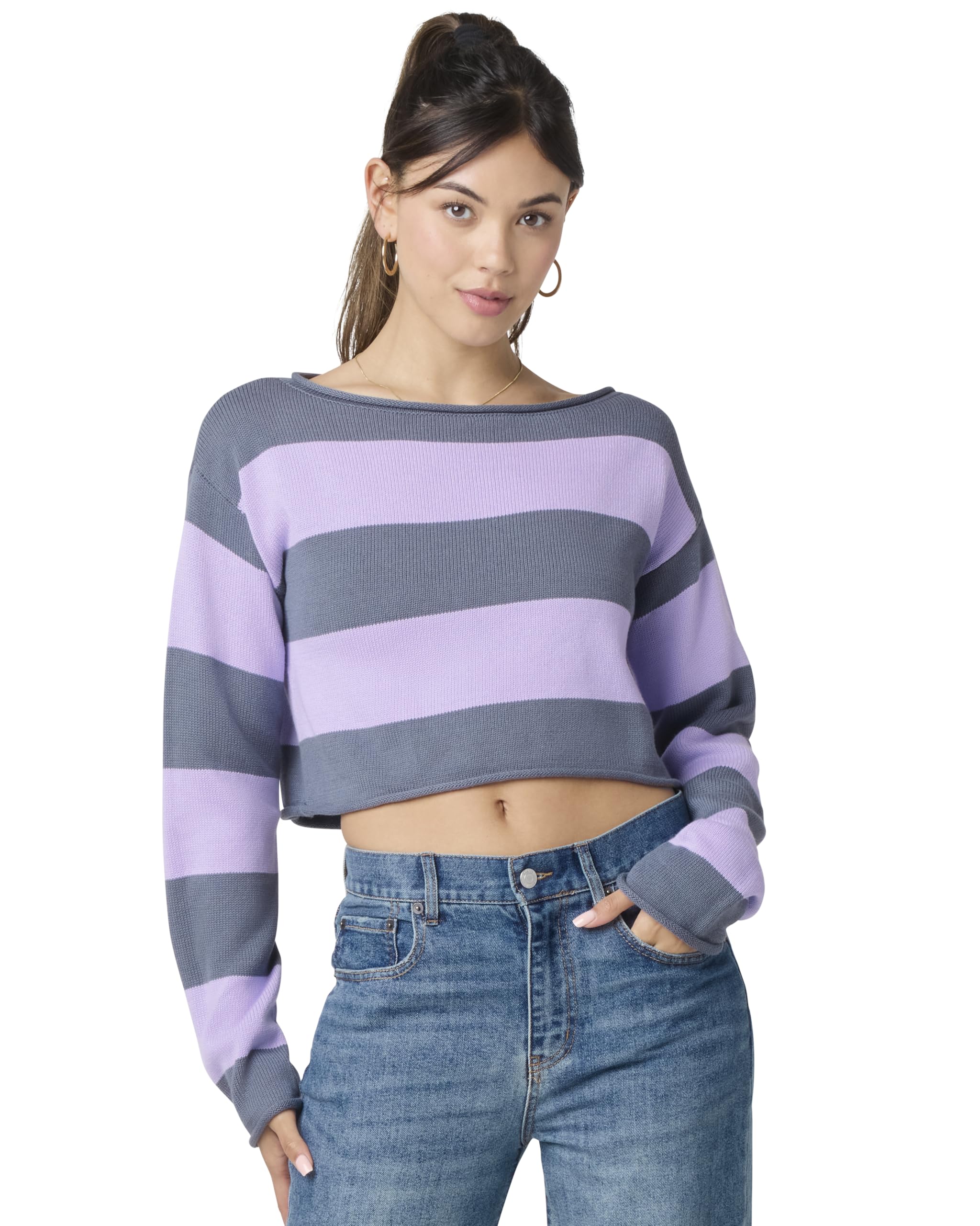 Florence by Mills Damen Fbm Playbook Collection Rugby Crop Sweater Pullover