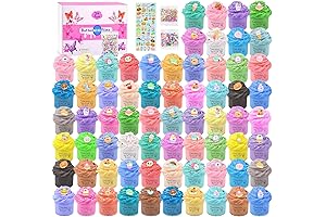 68-Piece Mini Butter Slime Making Kit: Festive and Stress-Busting Fun for Little Hands