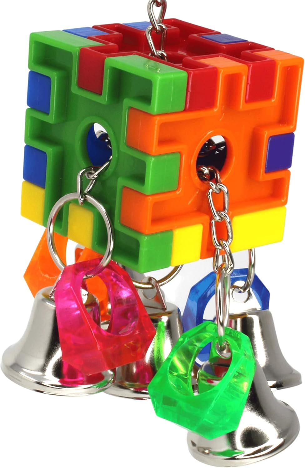 Bonka Bird Toys 3475 Bell Cube Pull Small Bird Toy