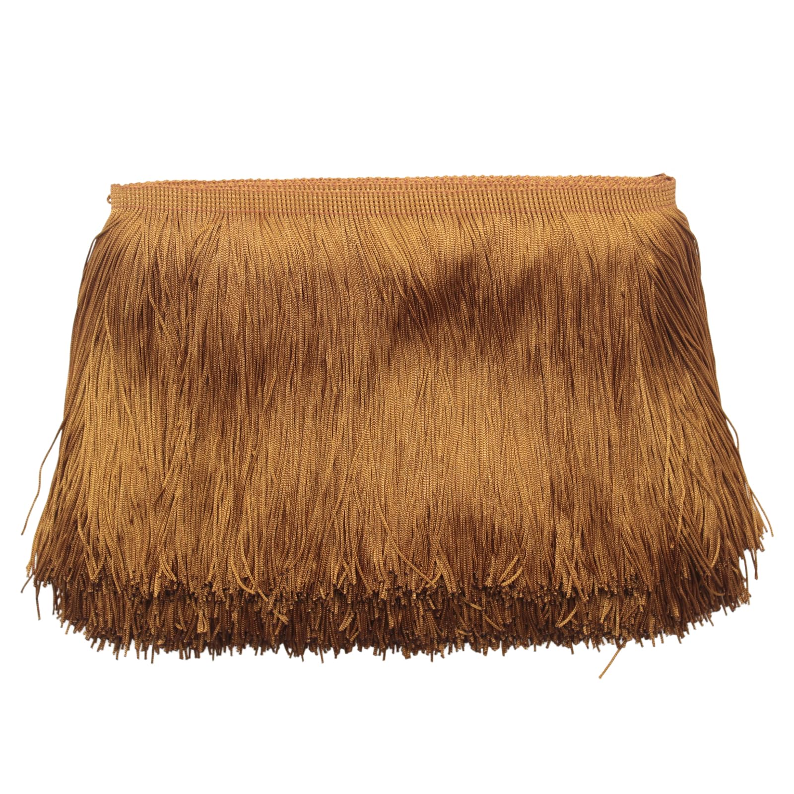 Yalulu 10 Meters Latin Fringe Polyester Tassel Lace Trimming DIY Latin Macrame Samba Dance Clothing Curtain Lace Trim Clothes Accessories (Brown)