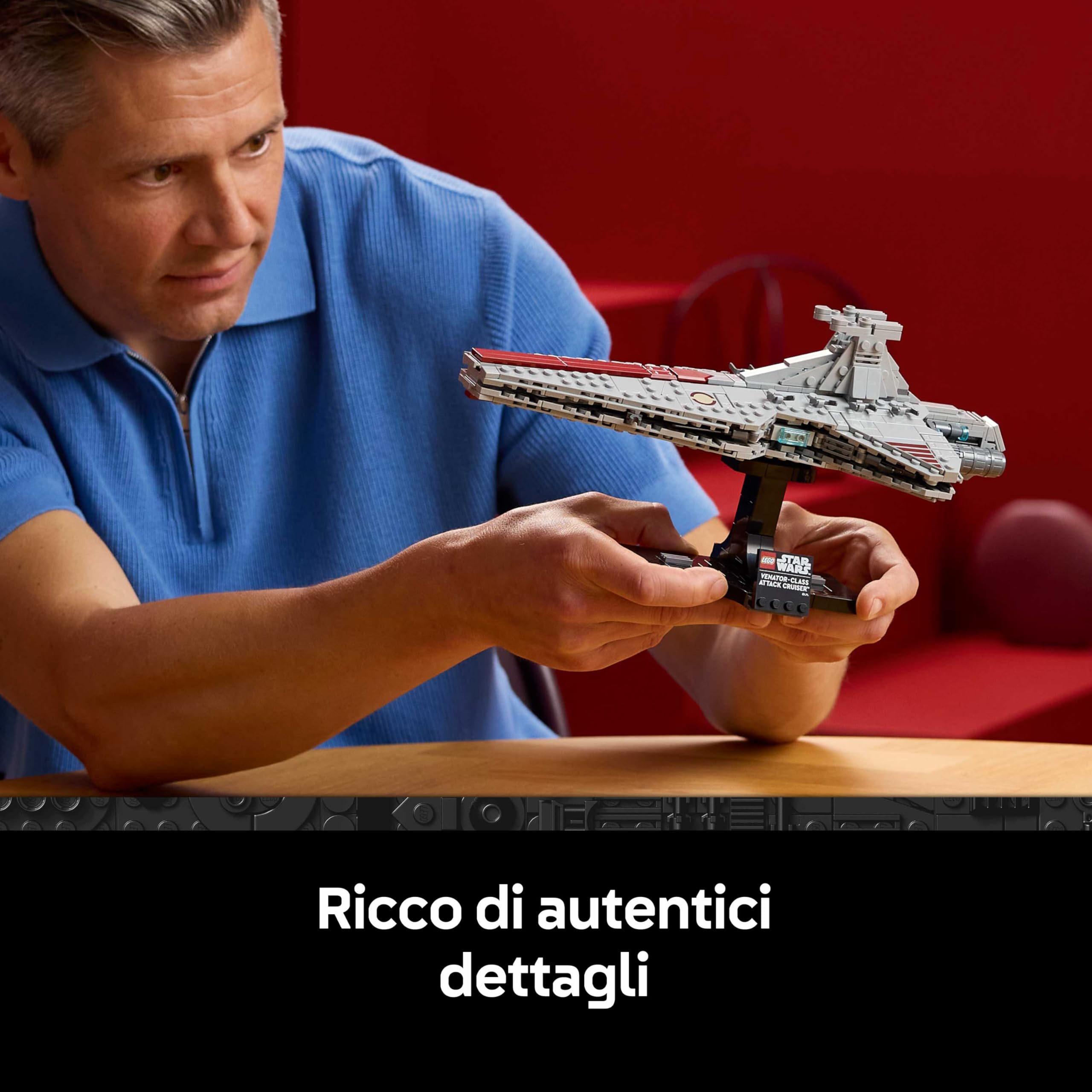 LEGO Star Wars 75441 Attack Cruiser Classe Venator - Kit di Modellismo per Adulti con Astronave della Repubblica - Decorazione per Casa - Regalo da Collezione per i Fan de La Vendetta dei Sith