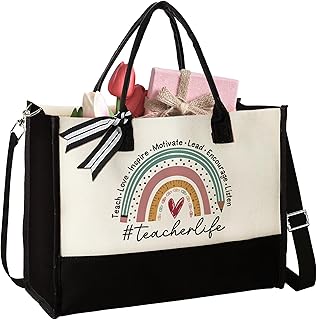 Teacher Bags and Totes for Women - Teacher Gifts - Teacher Appreciation Gifts - Gifts for Teachers Women - Back To School Teacher Gifts, Teacher Birthday Gifts, Teacher Retirement Gifts - Tote Bag