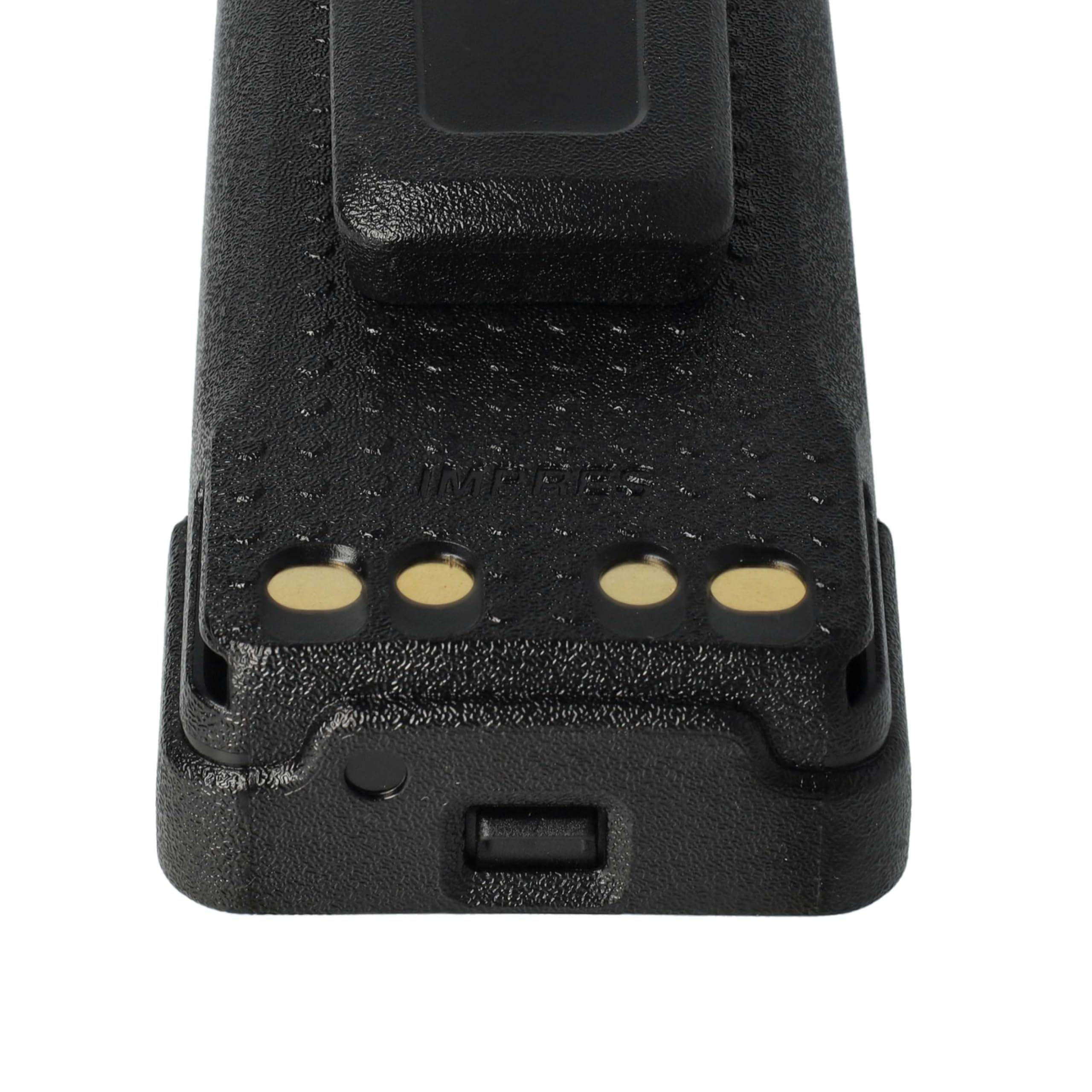 vhbw 5x batteria compatibile con Motorola DP4400, DP4400E, DP4401e, DP4401, DP4600 radio (3000mAh, 7,2V, Li-Ion) + clip
