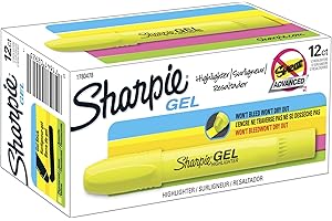 Sharpie Gel Highlighters Yellow 12-pack