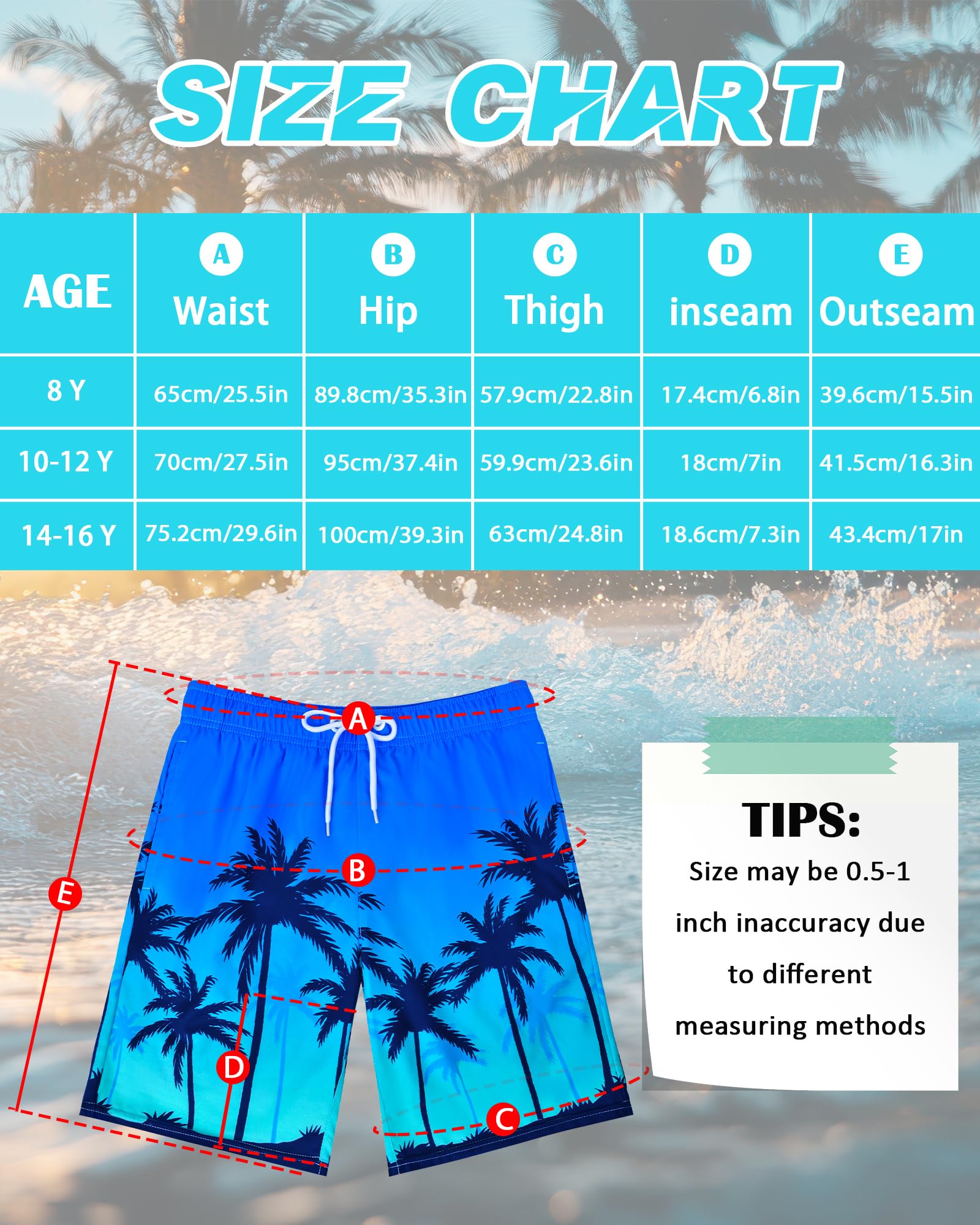Costume da bagno per ragazzi con fodera a compressione, ad asciugatura rapida, costume da bagno per ragazzi, costume da bagno da spiaggia