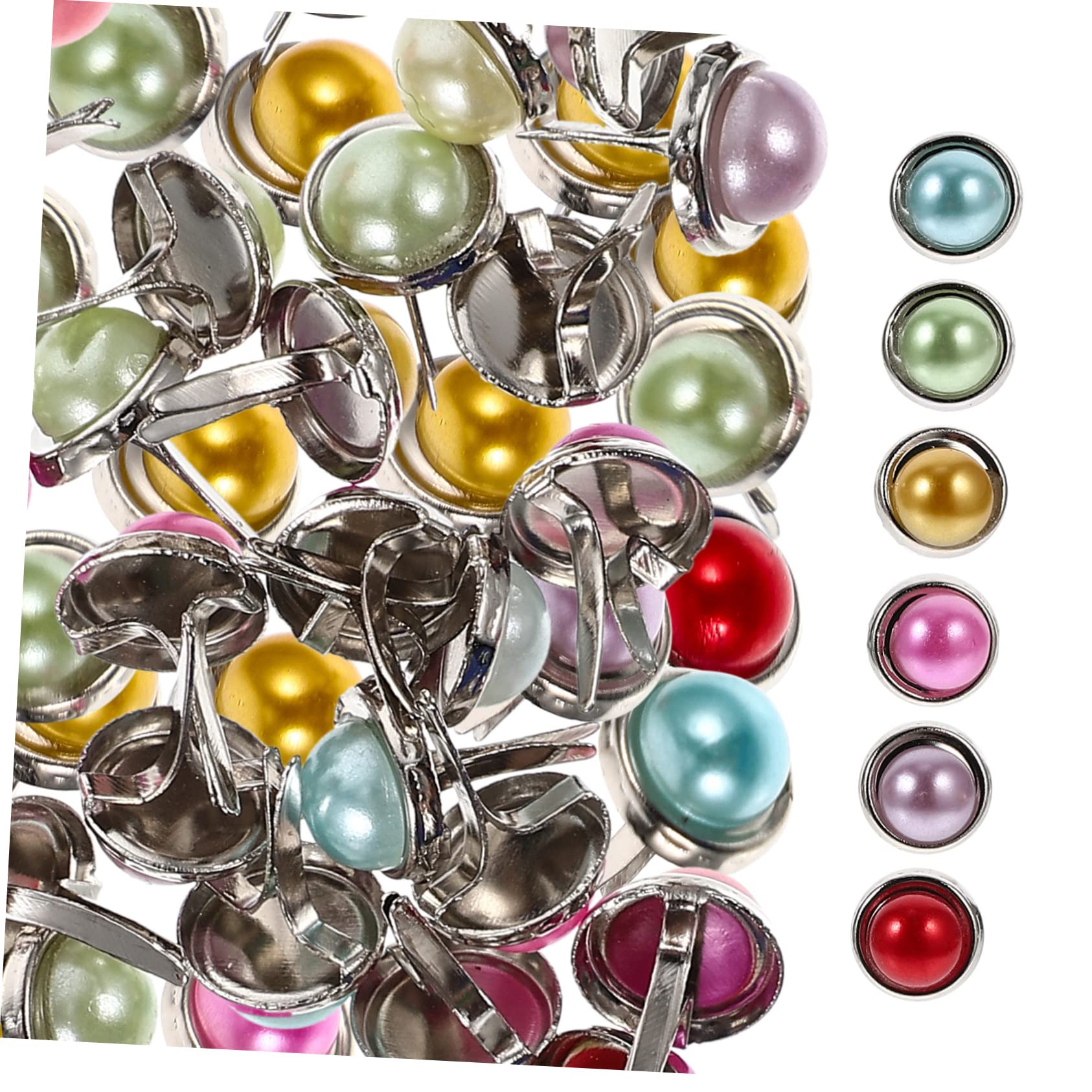 Homoyoyo 100pcs Craft Diy Brads Miniature Nails Tacks Paper Fasteners Brads Metal Pins for Handcraft