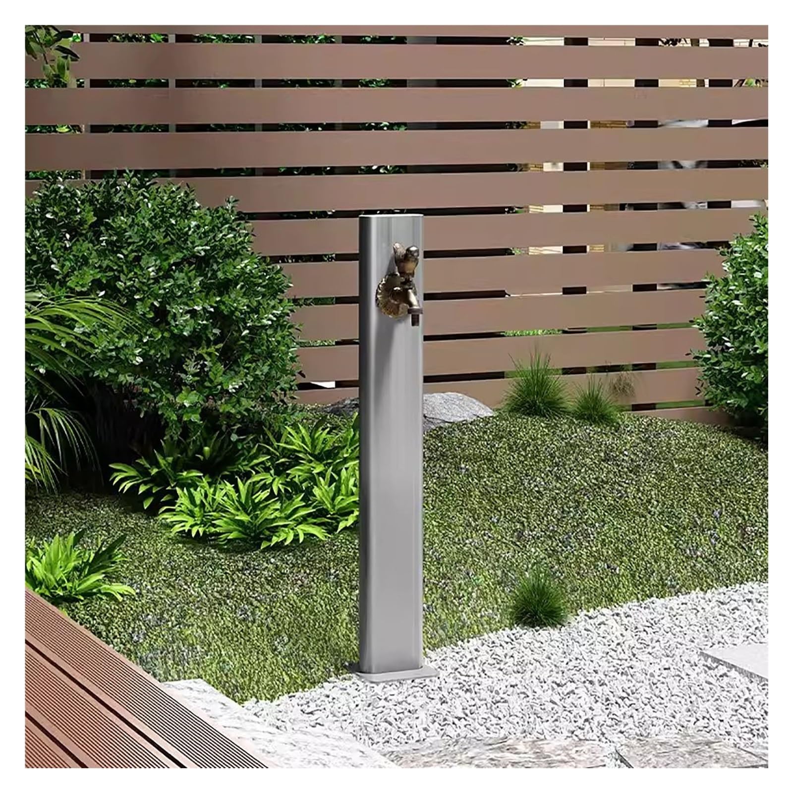 BHGFYXBS Freestanding Vertical Garden Water Column Faucet With Lock, Anti-Freeze Hose Stand For Lawn, Patio & Villa Irrigation - Water Tap Feature Fountain Holder,Side Water Inlet