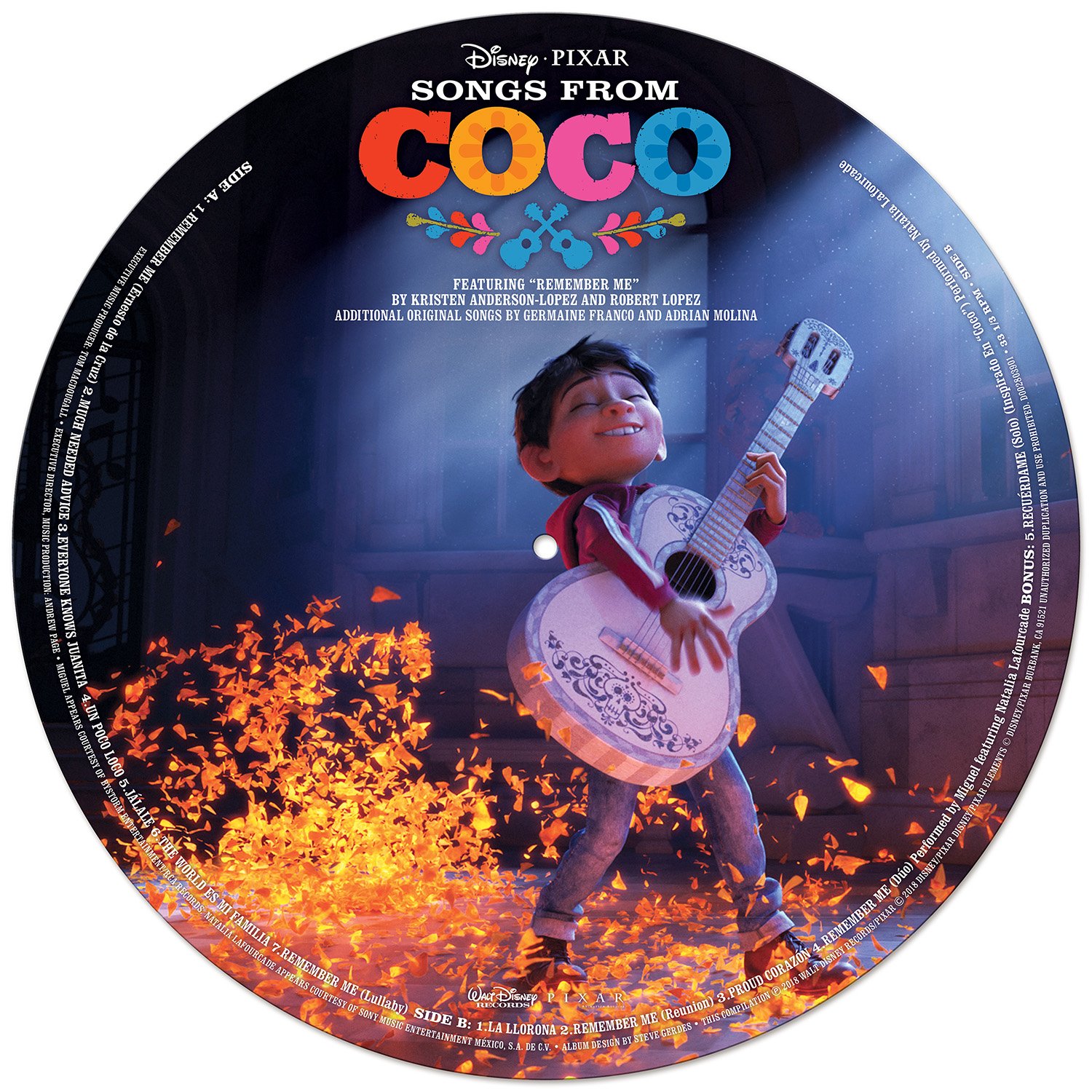 Songs from Coco Soundtrack.