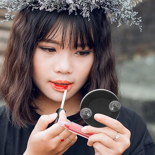 Miniatura 6 de HEALLILY Espejo de lupa de 3.0 in 5X, espejo de pared redondo pequeño, espejo de maquillaje cosmético, espejo de bolsillo, espejo de baño con