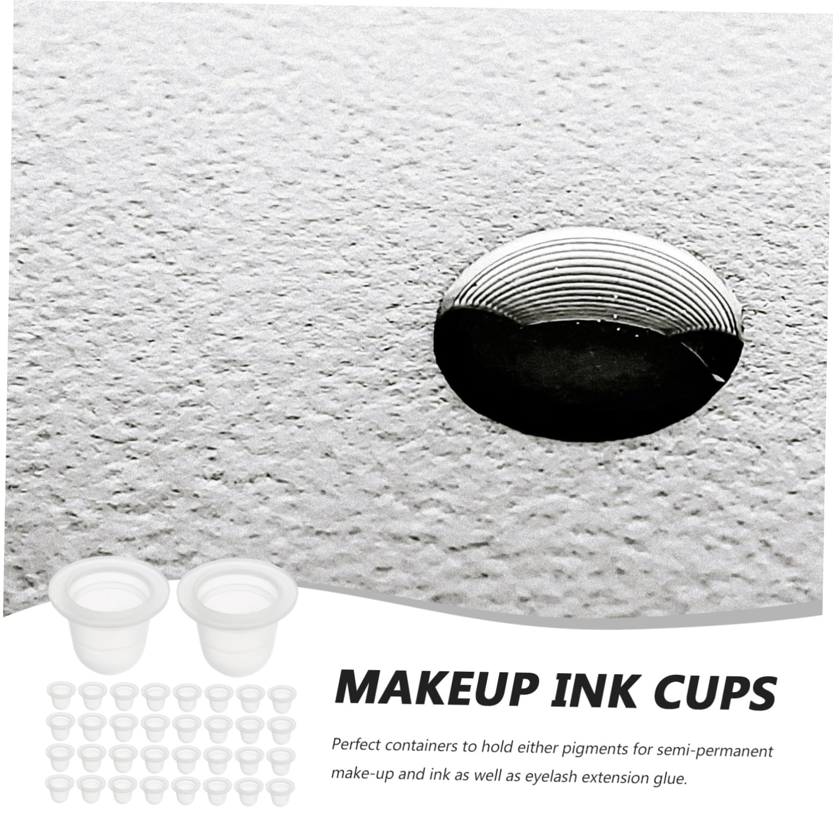 FRCOLOR 800pièces Cupules Silicone u Pour Encre Pour Tatouage Et Maquillage Permanent Utilisation Recyclable