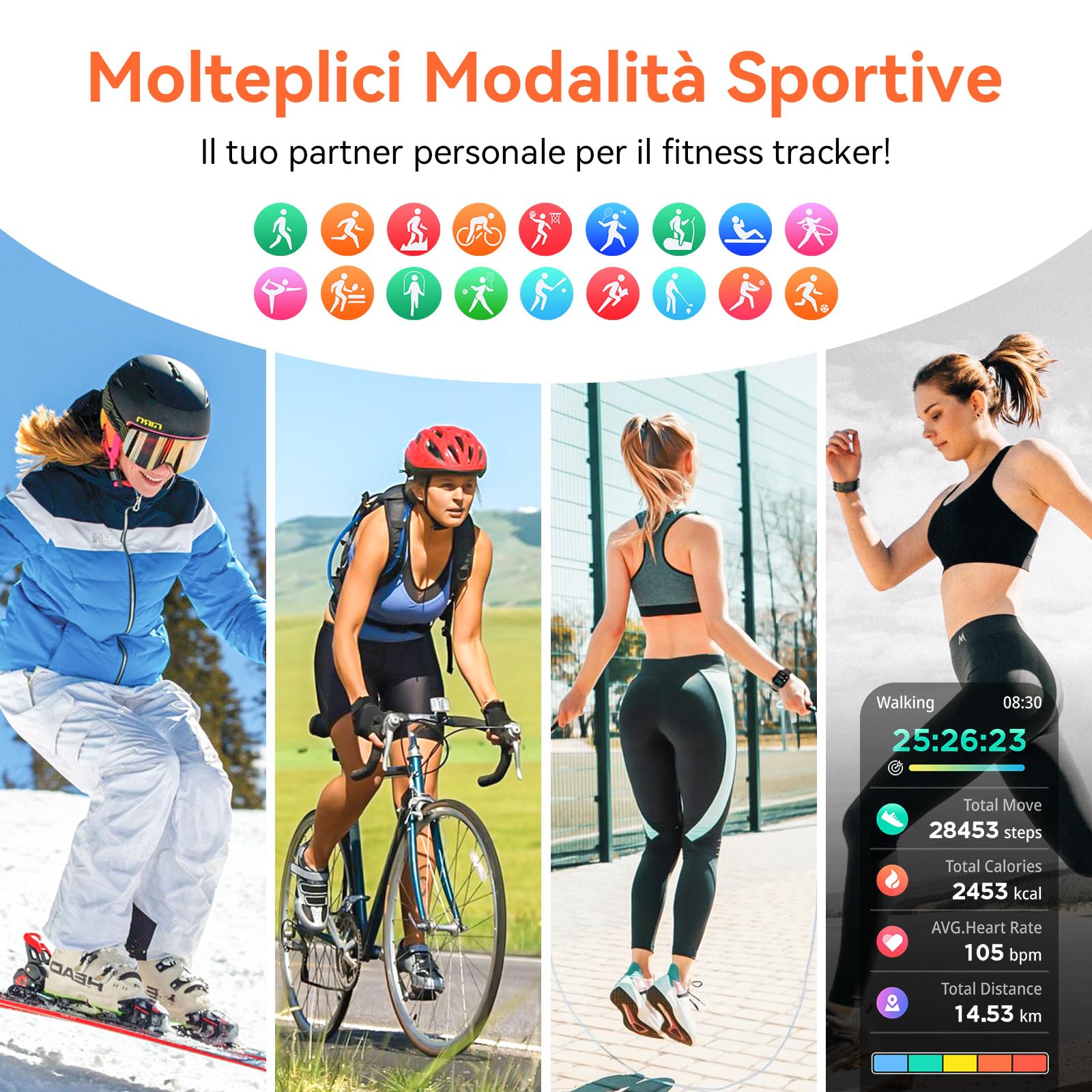 Smartwatch con Chiamate Bluetooth,1,85'' Smartwatch per Uomo Donna,Orologio Sportivo Impermeabile IP67 con Oltre 100 Modalità Sportive,Fitnesswatch con Contapassi Cardiofrequenzimetro per Android iOS