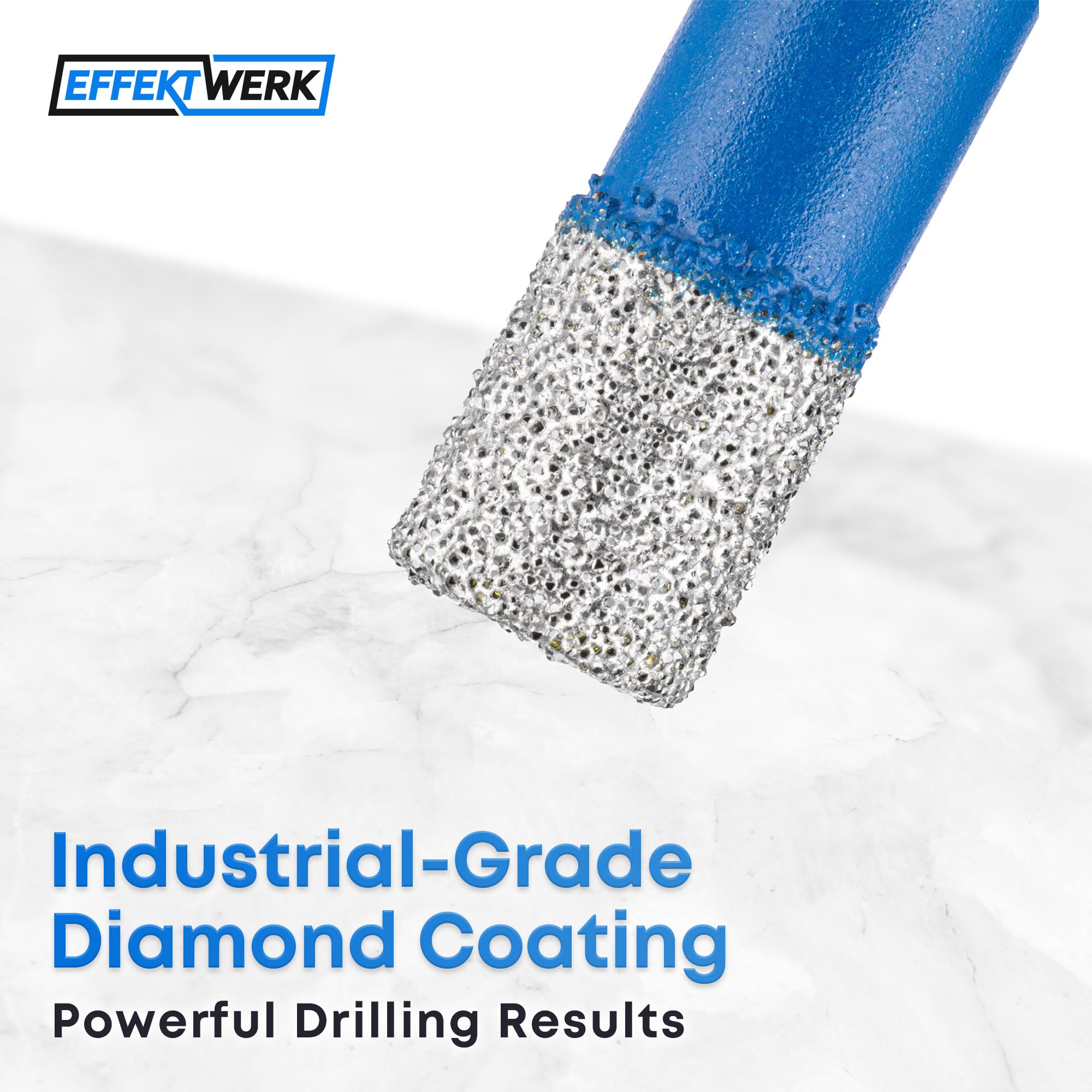 Punta Diamantata Per Piastrelle 8 Mm - Per Granito, Ceramica E Gres Porcellanato, Con Gambo Esagonale - Foto 4