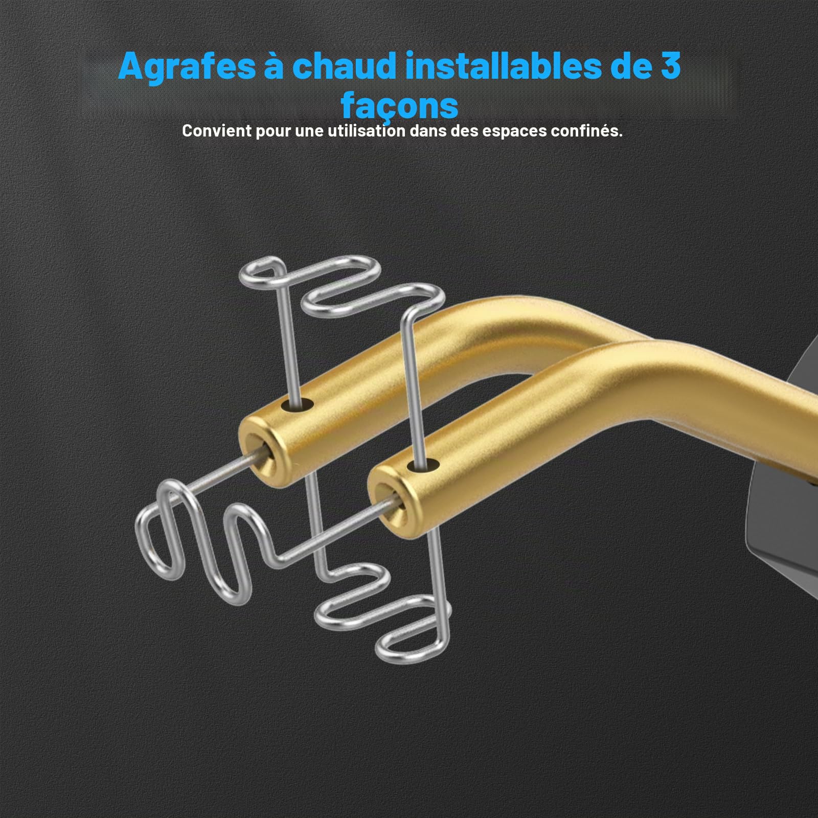 PLAYOCCAR Kit de soudage plastique 80W avec 600 agrafes thermiques, Machine de soudage plastique à agrafes 220V, Régulation de puissance en 5 vitesses (15W 35W 45W 65W 80W)
