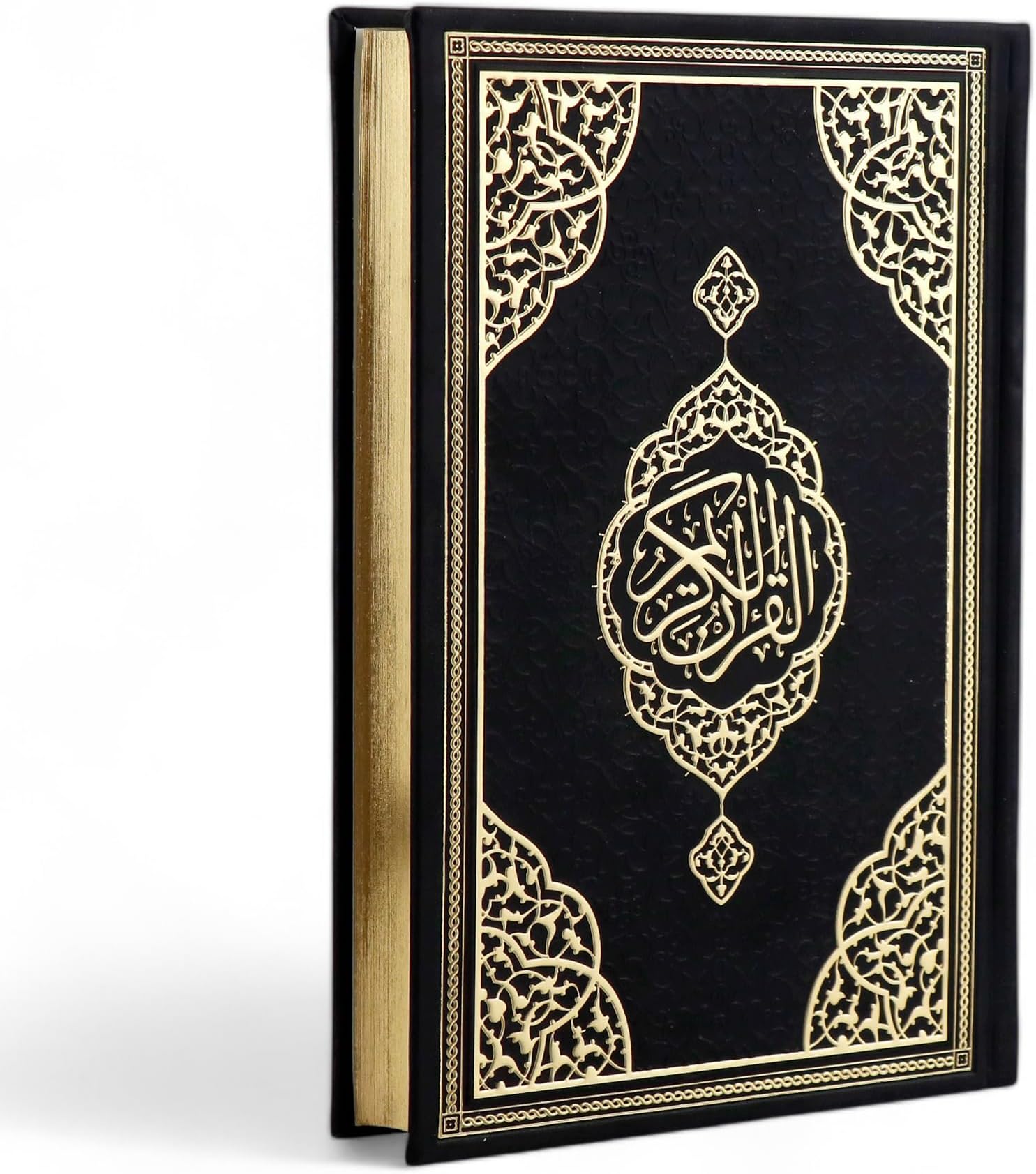 FURKAN The Noble Qur'an Arabic Large Size, Al Quran Al Karim, Islamic Gift, Gift for Men & Women, (6.7x9.5″) Thermo Leather Quran - Black
