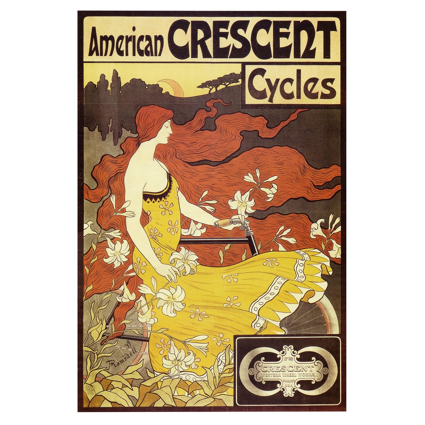 Impression giclée Cycles croissant ARTICULOZY déco murale toile - 2