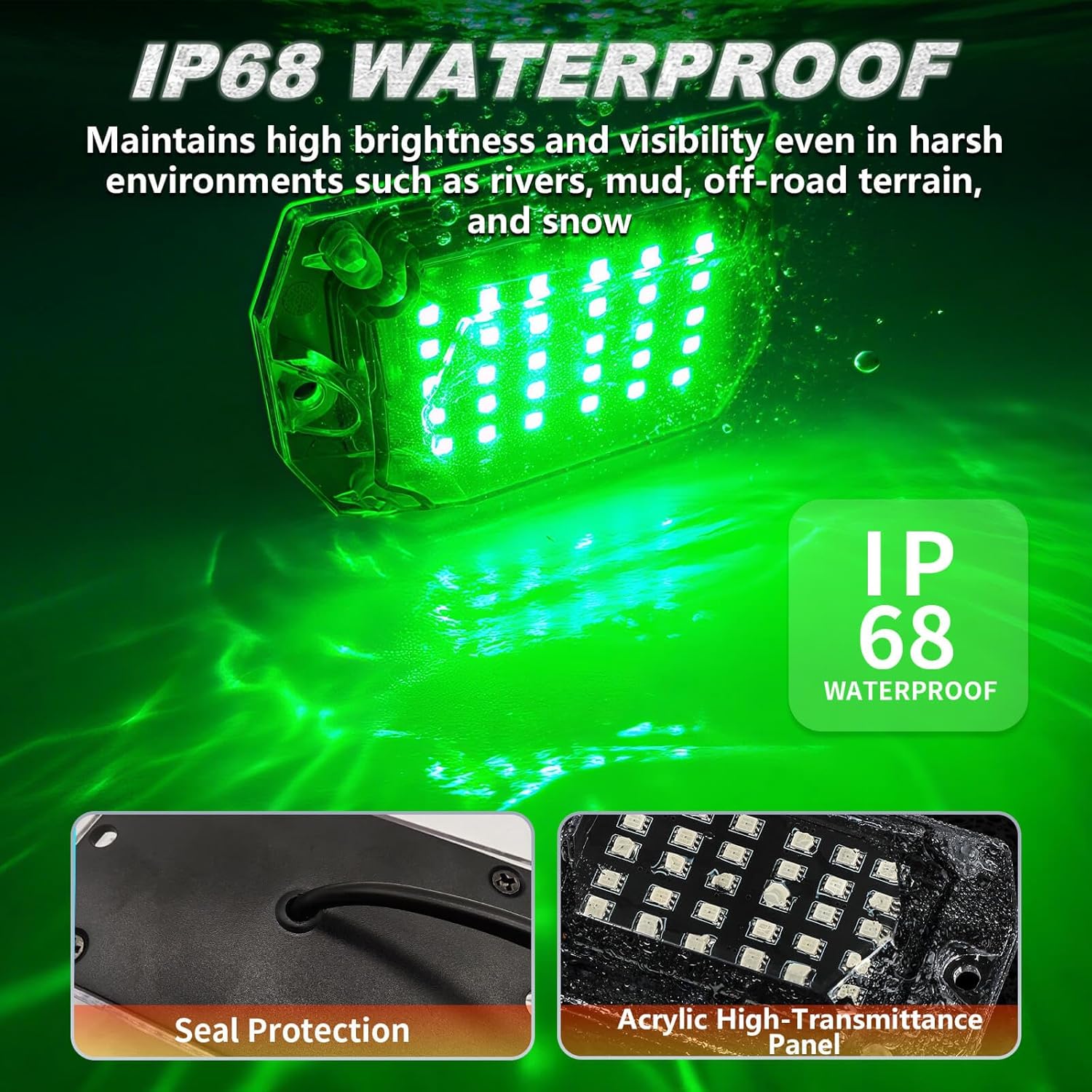 16Pods Full Angle RGB LED Rock Lights Kit and 4PCS Extension Wire with APP/RF Remote Control,30LEDs Multicolor Underglow Light Neon Dual Zone 12V Waterproof for Truck Jeep UTV ATV Golf Cart Offroad RV