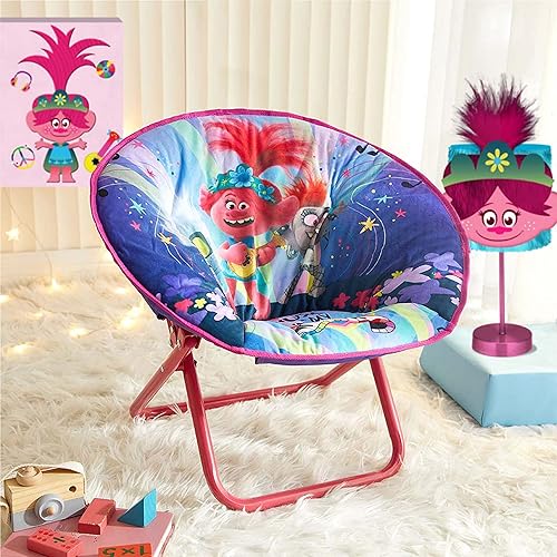 Miniatura 118 de Idea Nuova Paw Patrol Skye - Silla plegable Saucer™ de 19 pulgadas con marco de metal rosa, a partir de 3 años Avengers / Gris,Pistas de