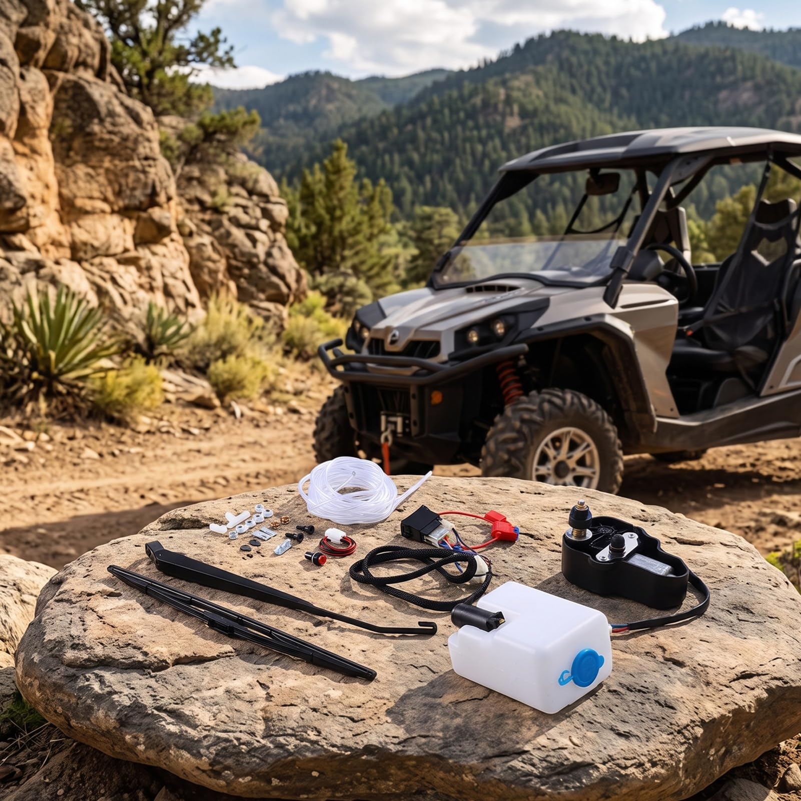 Aramox Zestaw Wycieraczek UTV 165° do Commander 800 1000